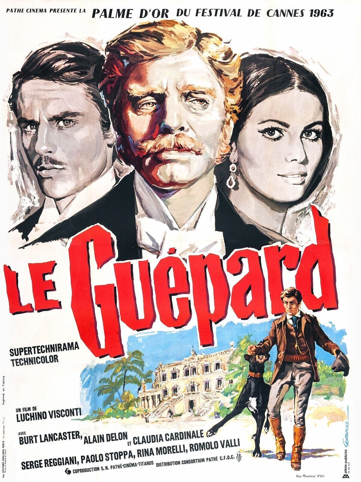 LE GUÉPARD, LUCHINO VISCONTI, 1963, REPRO AFFICHE CINEMA VINTAGE, HQ
