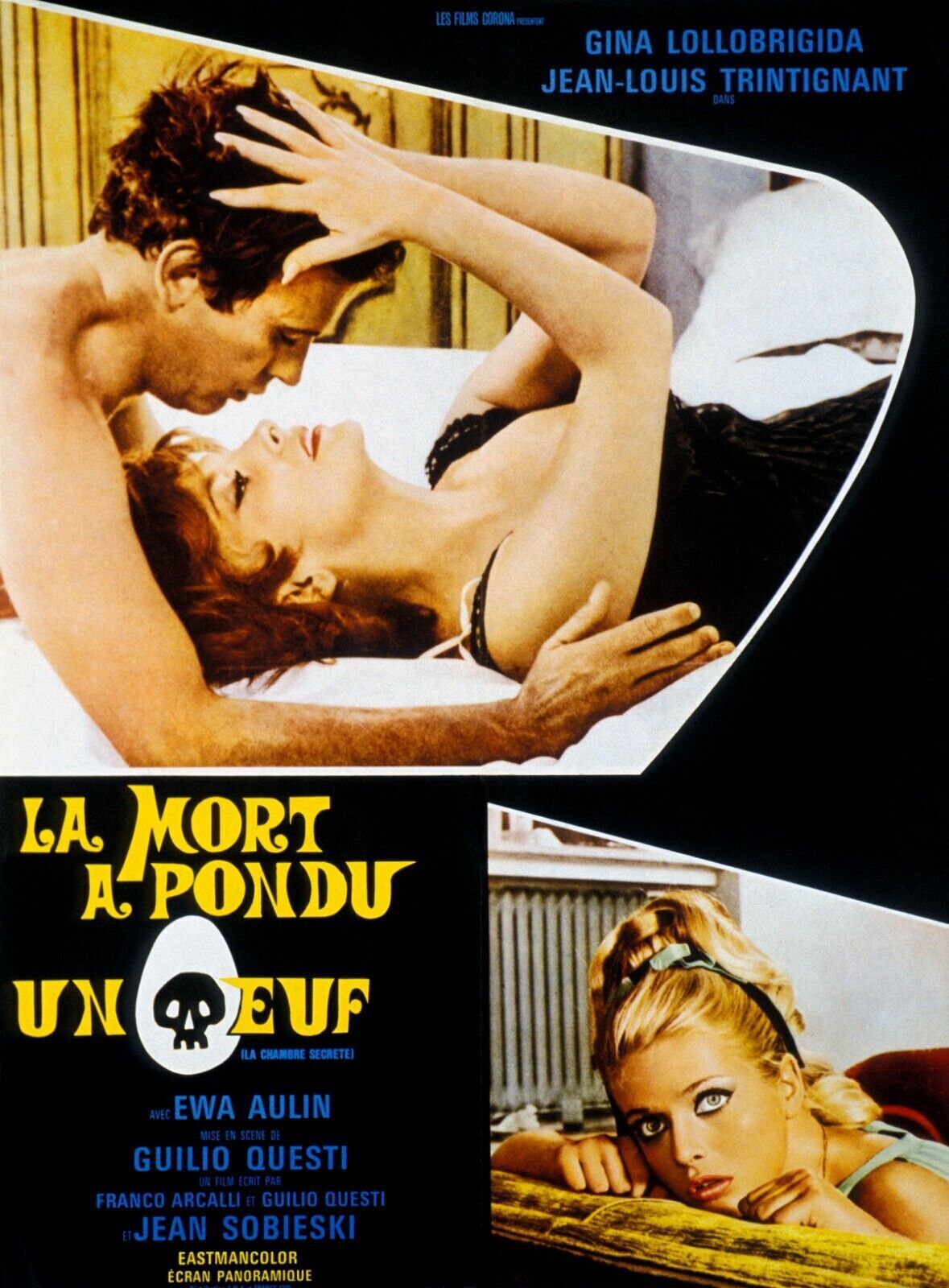 DEATH HANGED AN EGG, GINA LOLLOBRIGIDA, 1968, repro cinema poster, VINTAGE, HQ