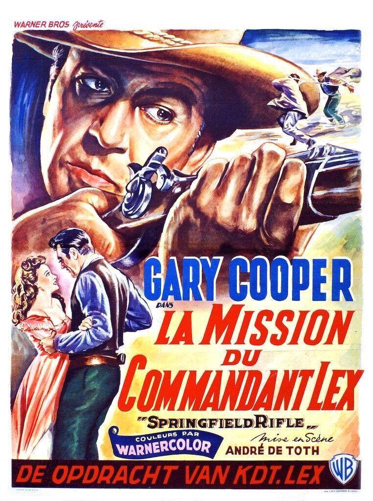 LA MISIÓN DEL COMANDANTE LEX, GARY COOPER, 1952, Reproducción de póster de cine, VINTAGE, HQ