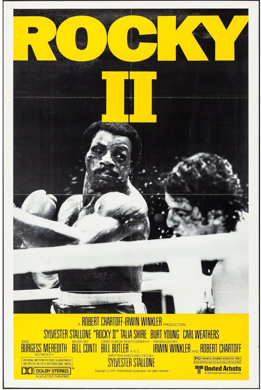 ROCKY 2, SYLVESTER STALLONE, REPRO AFFICHE CINEMA VINTAGE, HQ