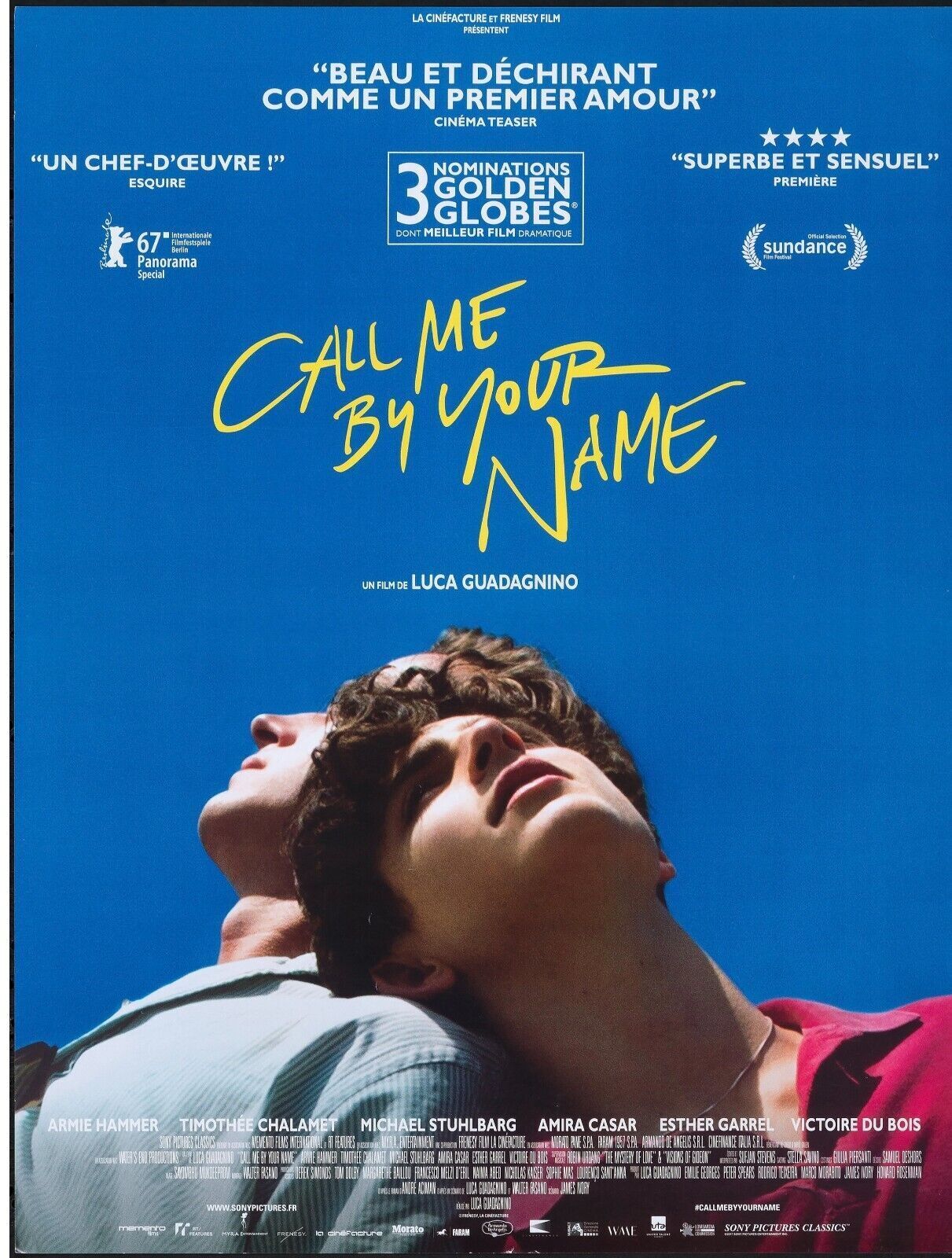 CALL ME BY YOUR NAME, TIMOTHÉE CHALAMET, 2017, REPRO MOVIE POSTER, VINTAGE, HQ