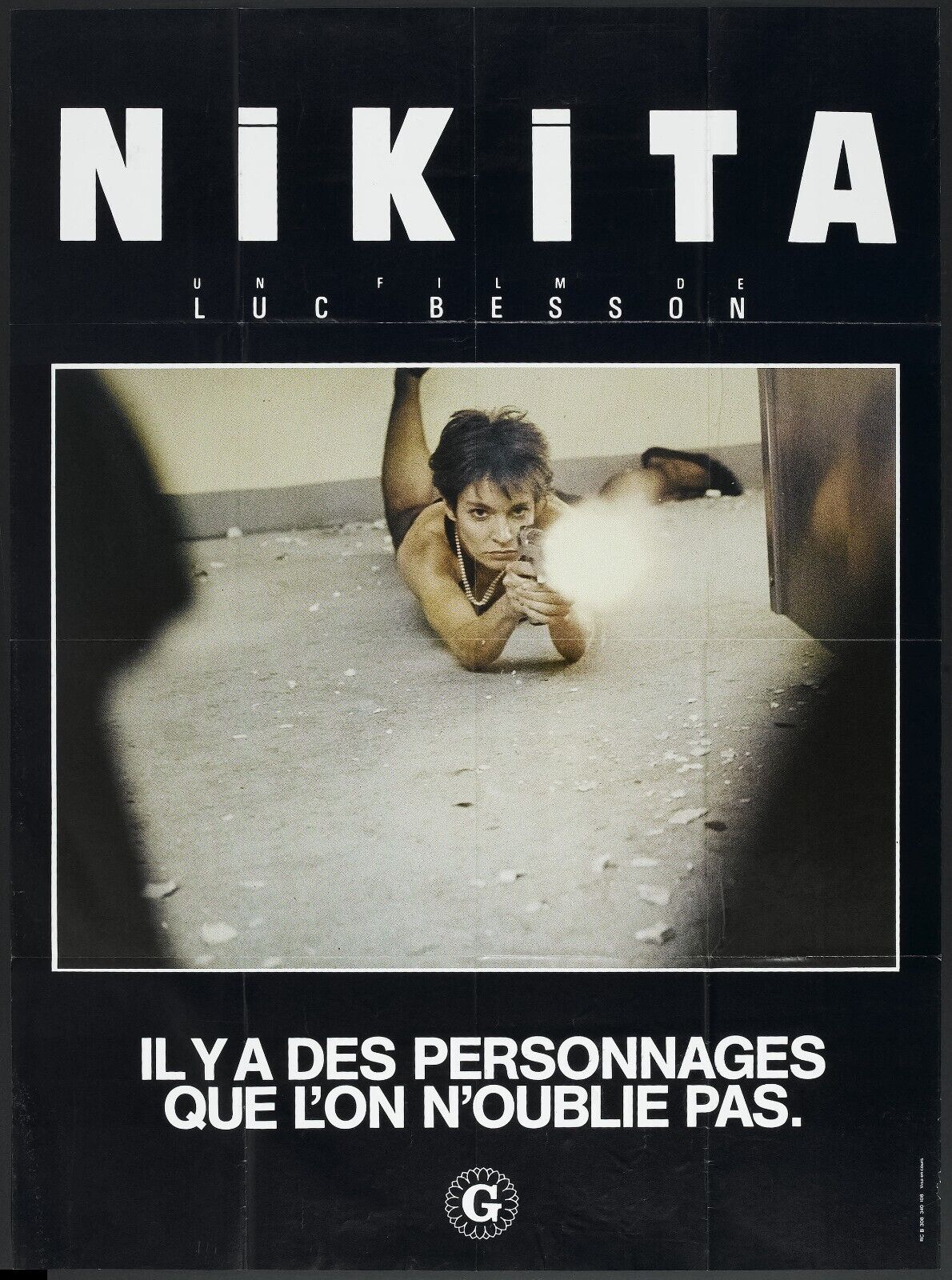 NIKITA, ANNE PARILLAUD, LUC BESSON, 1990, Repro affiche cinéma VINTAGE, HQ.