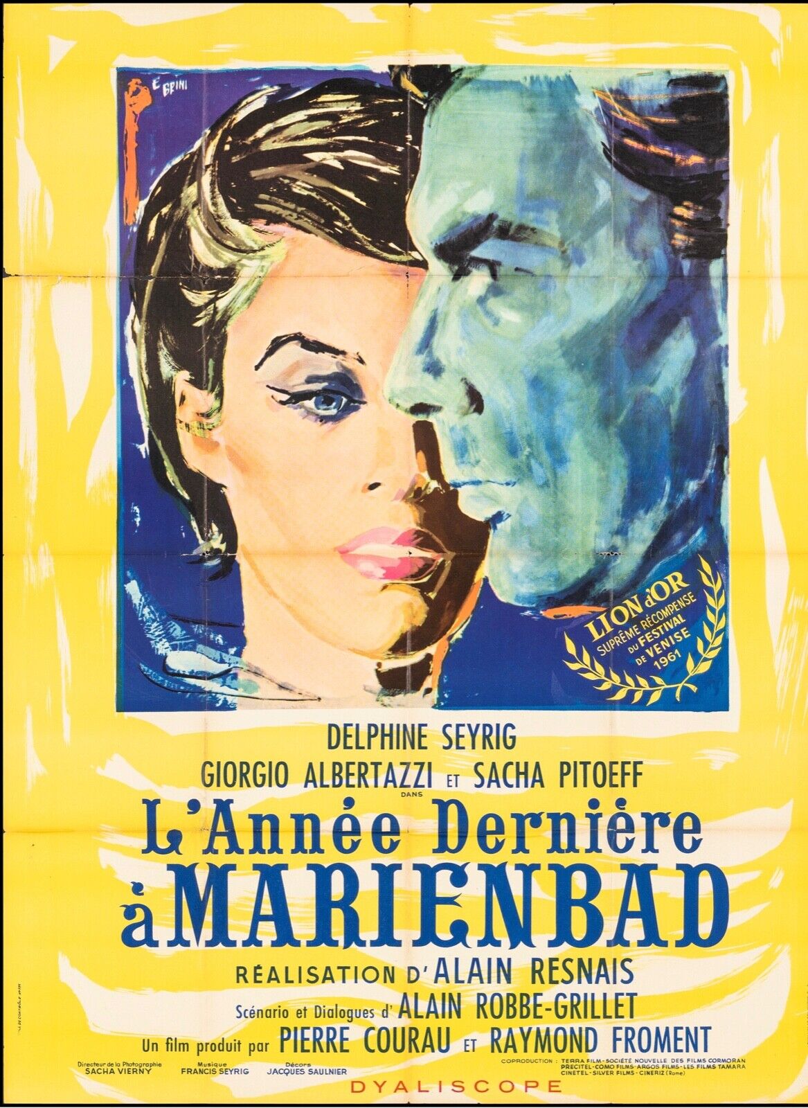 L’ANNÉE DERNIÈRE À MARIENBAD, 1961, REPRO AFFICHE CINÉMA VINTAGE, HQ