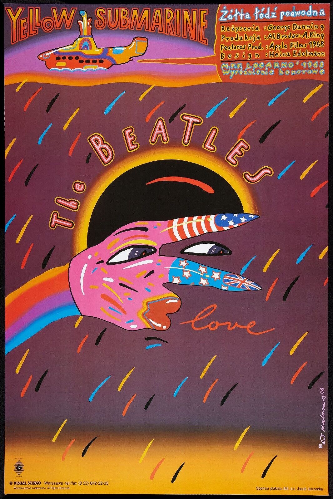 SUBMARINO AMARILLO, LOS BEATLES, JOHN LENNON, CARTEL DE CINE REPRO, HQ