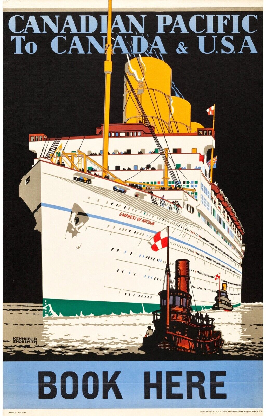 REPRO AFFICHE VINTAGE VOYAGE PUBLICITAIRE EN TOILE