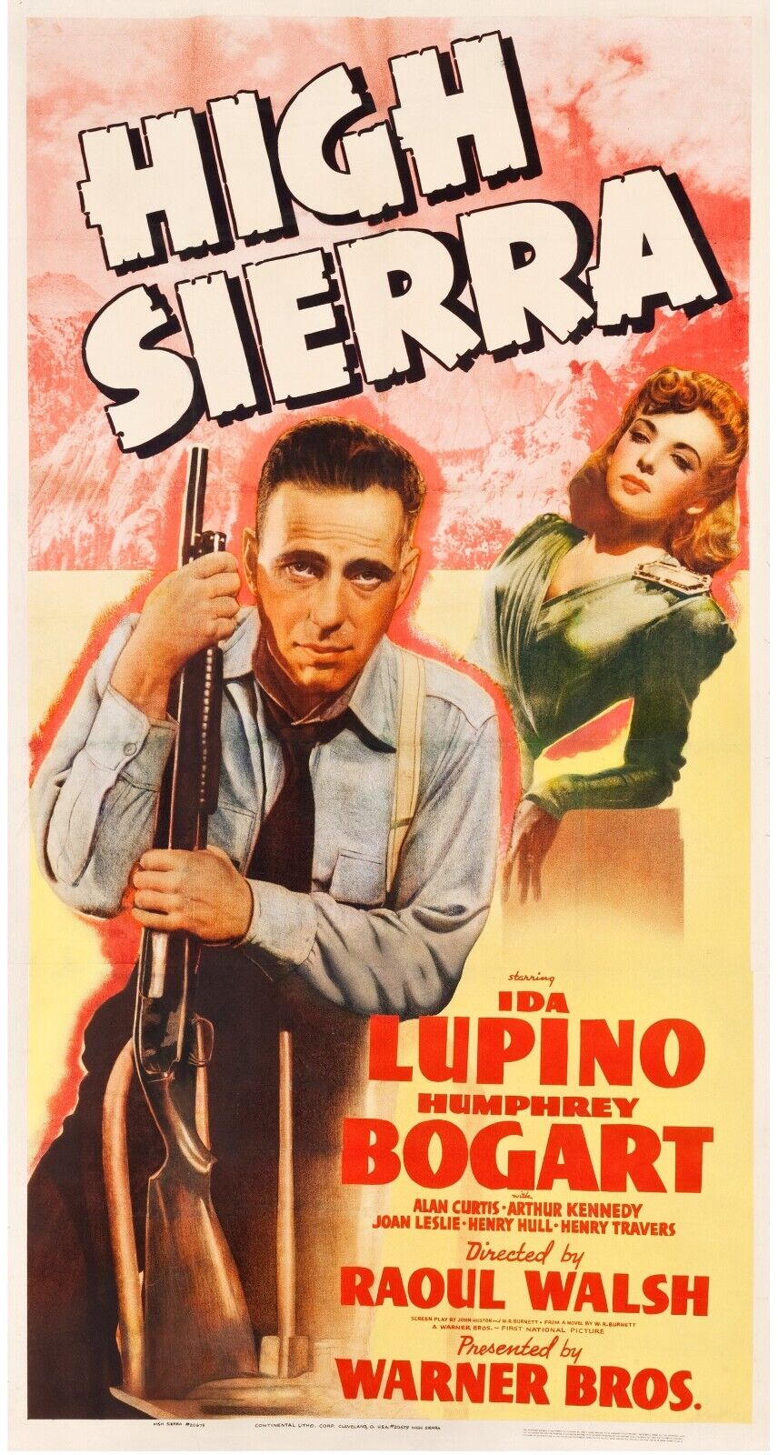 HIGH SIERRA, IDA LUPINO, 1941, REPRO MOVIE POSTER, VINTAGE, HQ.
