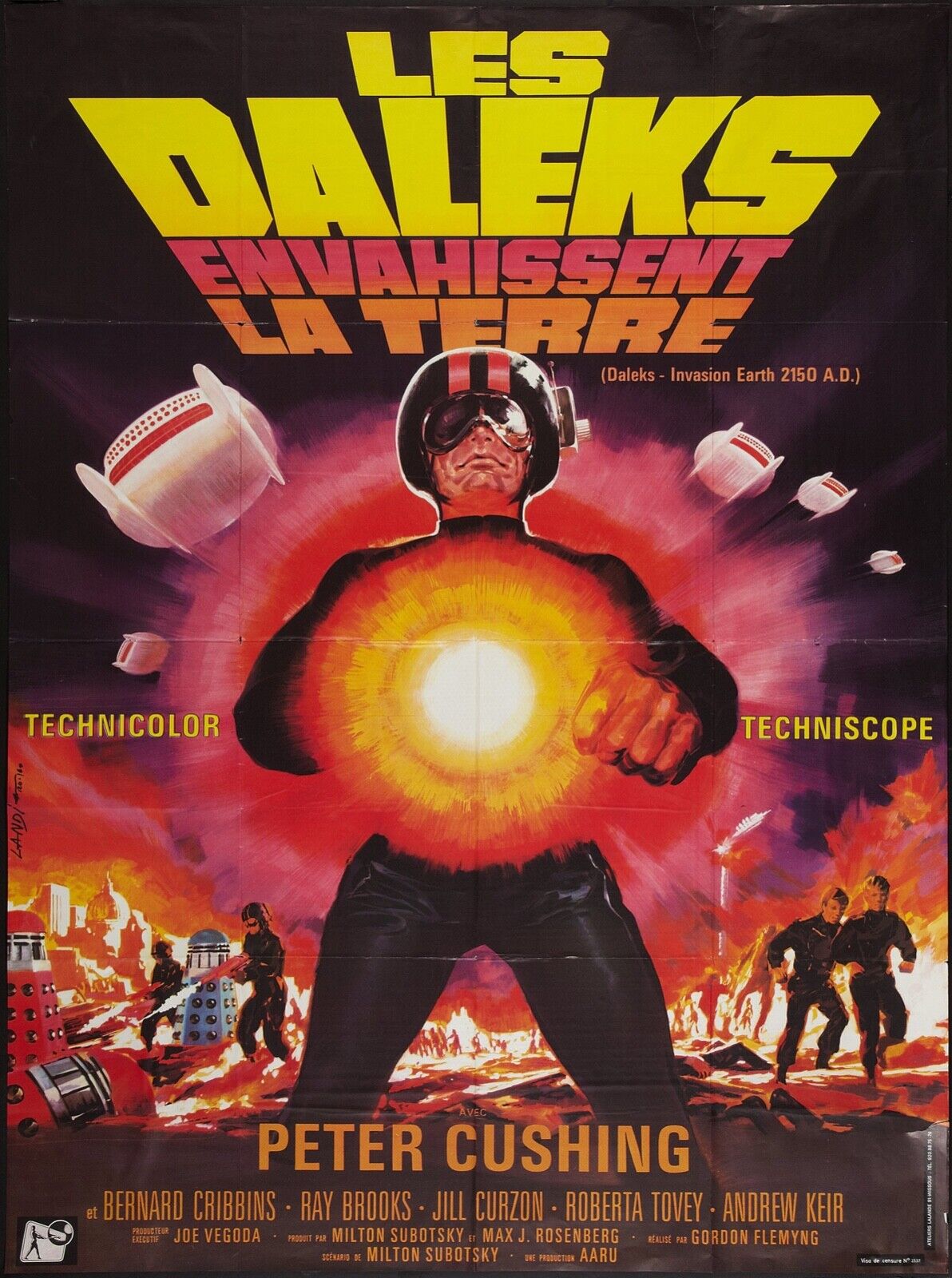 THE DALEKS INVADE EARTH, PETER CUSHING, 1966, REPRO VINTAGE CINEMA POSTER, HQ