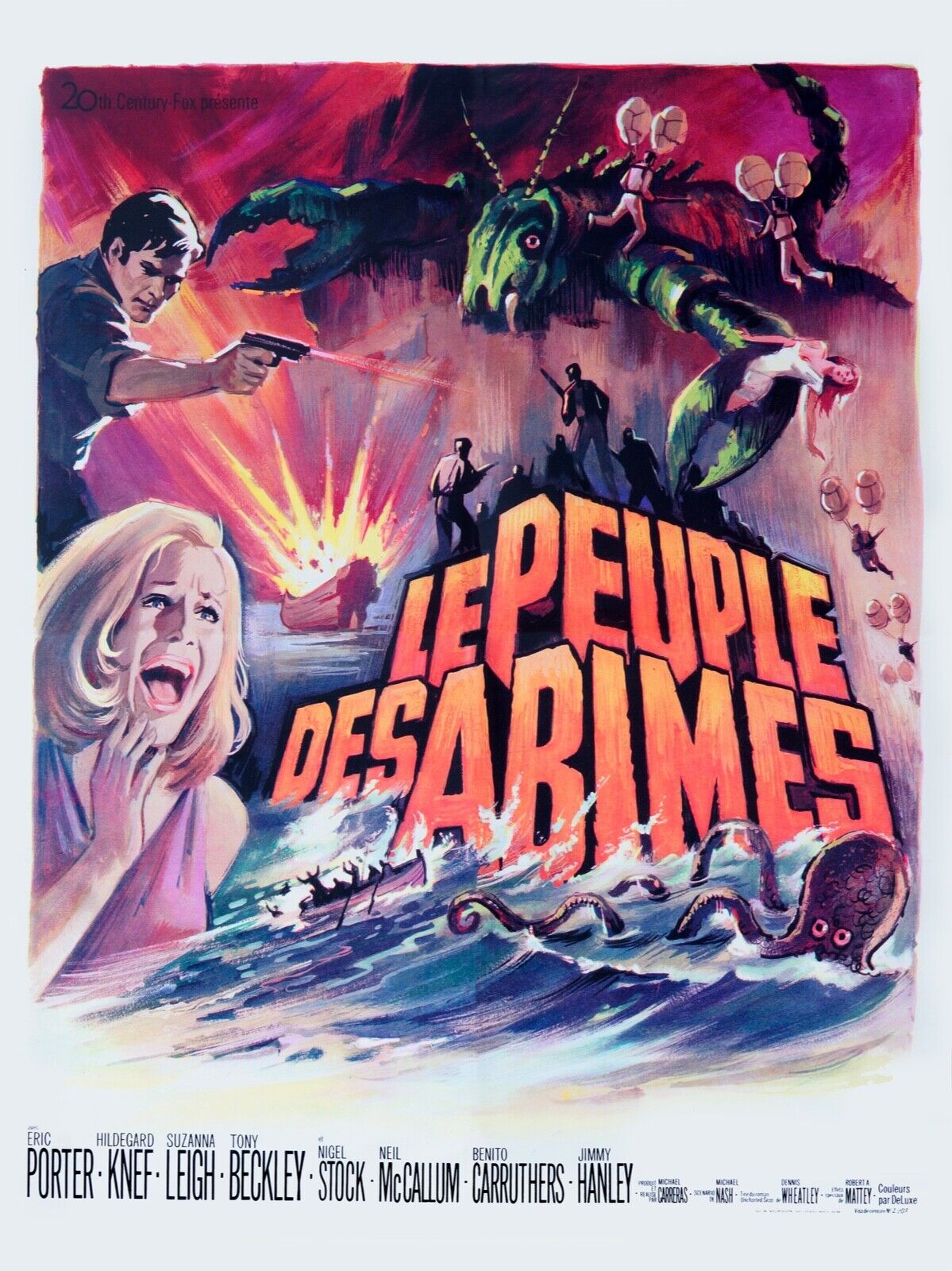LE PEUPLE DES ABÎMES, ERIC PORTMAN, 1967,Repro affiche cinéma, VINTAGE,HQ