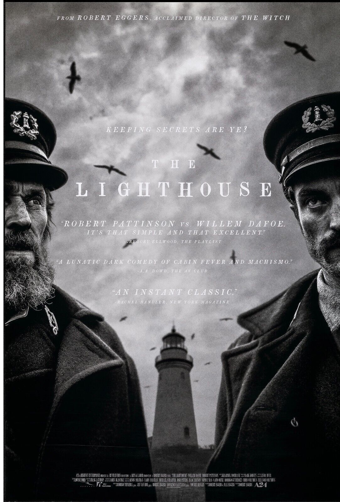 THE LIGHTHOUSE, WILLEM DAFOE, 2019 cinema poster reproduction, HQ