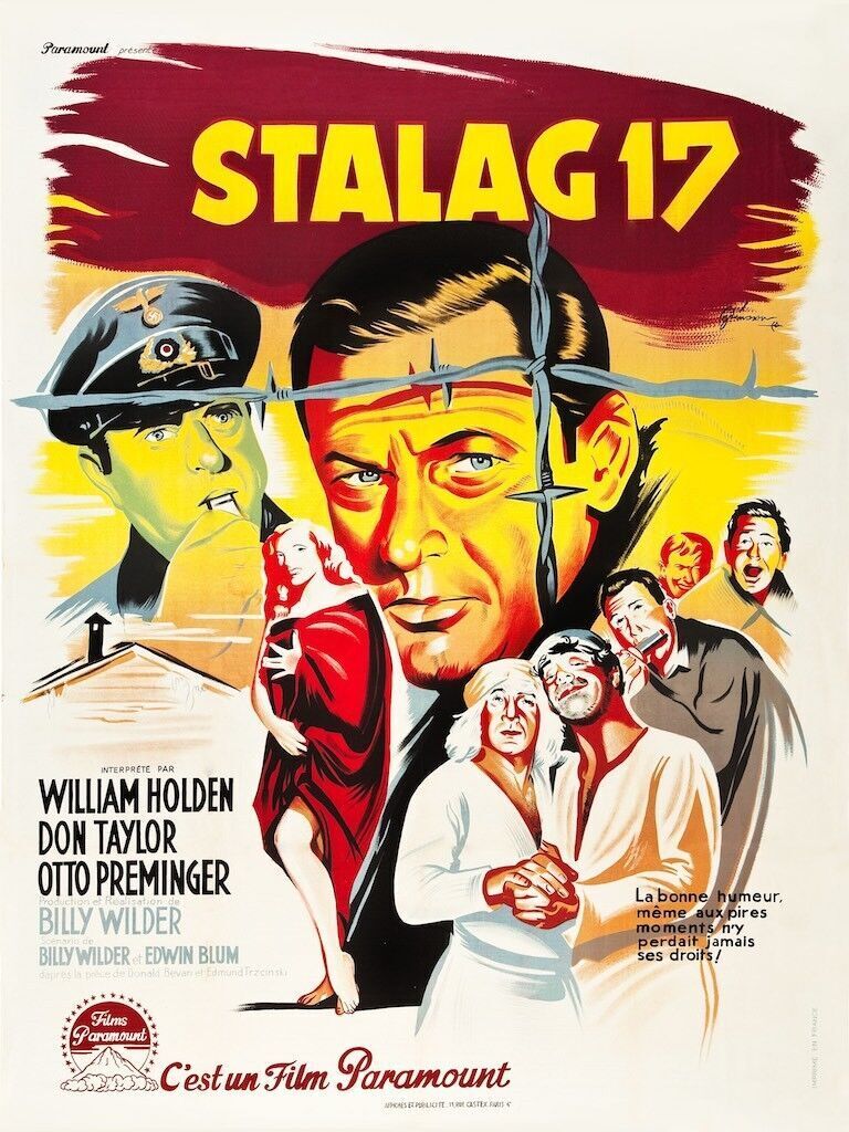 STALAG 17, W.Holden, D. Taylor, cinema poster reproduction, HQ
