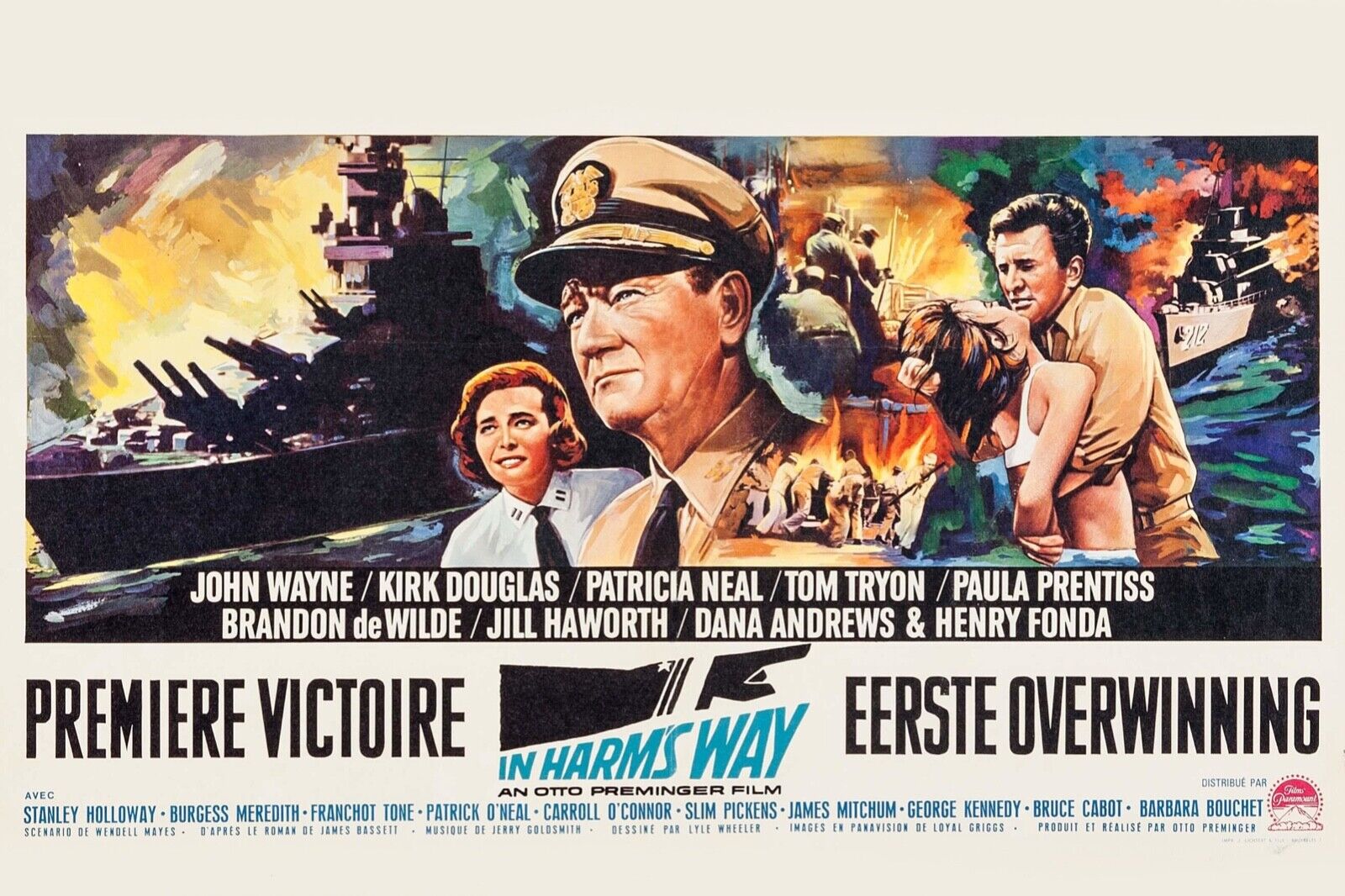 PRIMERA VICTORIA, JOHN WAYNE, 1965, REPRODUCCIÓN DE CARTEL DE CINE CLÁSICO EN LA SEDE