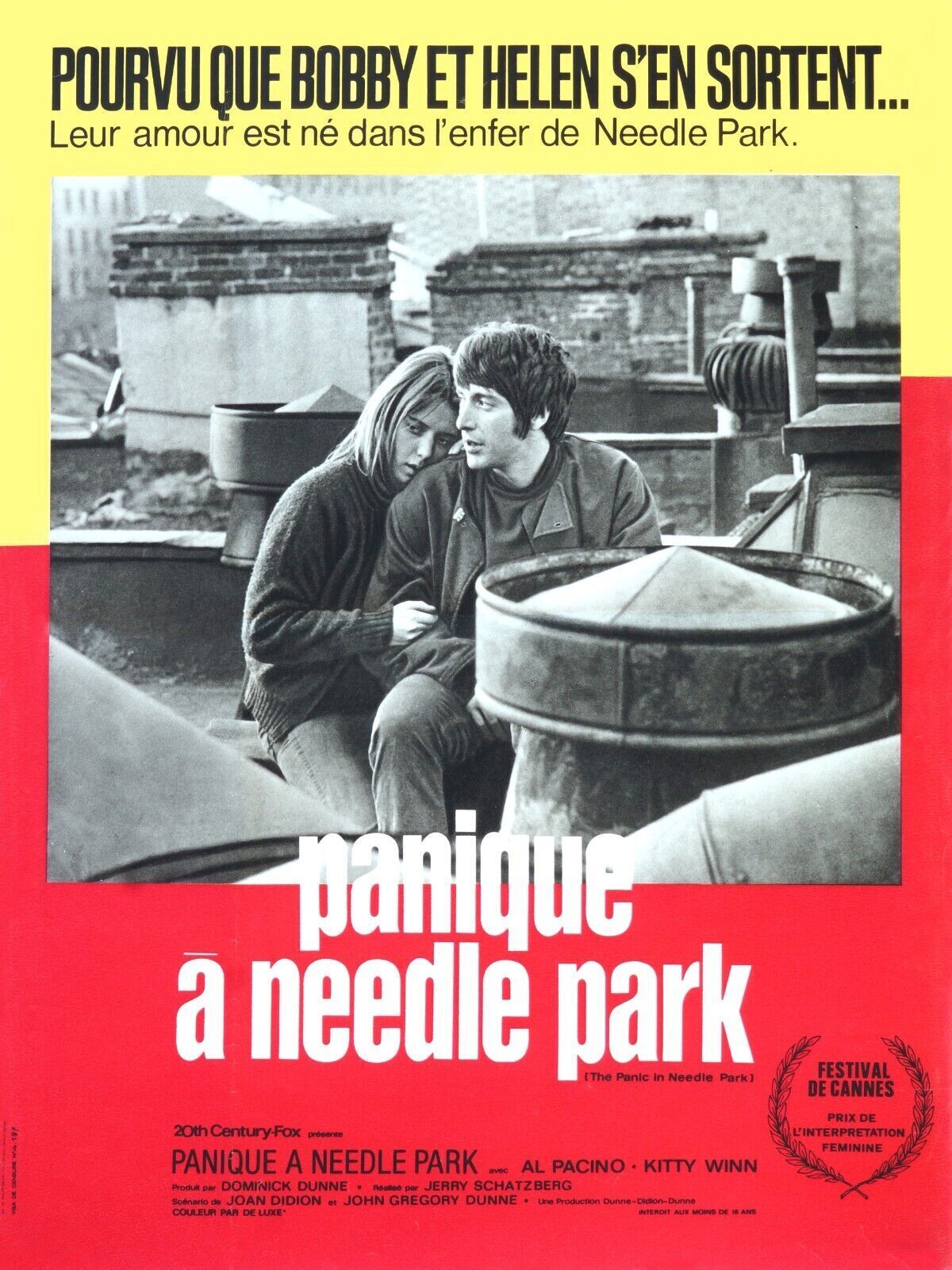 PÁNICO EN NEEDLE PARK, AL PACINO, 1971, Reproducción de póster de cine vintage, HQ