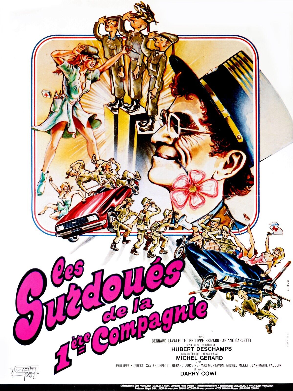 LES SURDOUÉS DE LA PREMIÈRE COMPAGNIE, ALDO MACCIONE, 1981, Repro affiche cinéma vintage, HQ