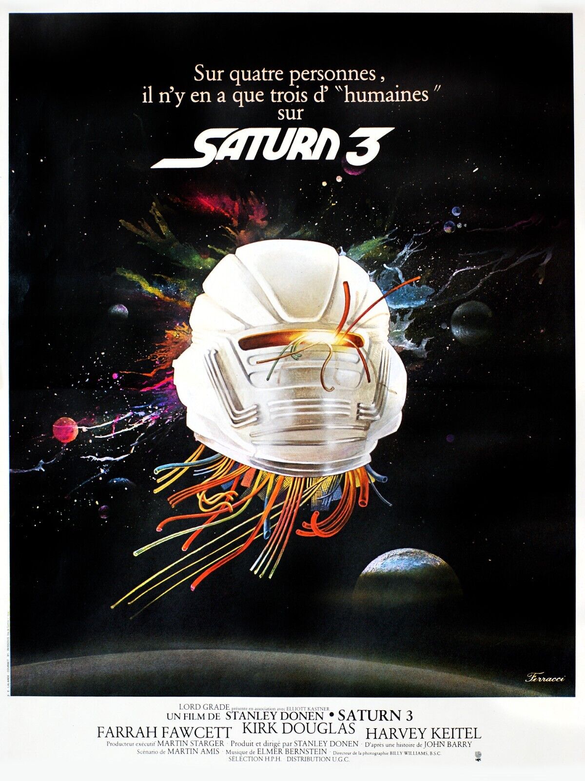 SATURN 3, KIRK DOUGLAS, 1979, REPRO AFFICHE CINÉMA VINTAGE, HQ