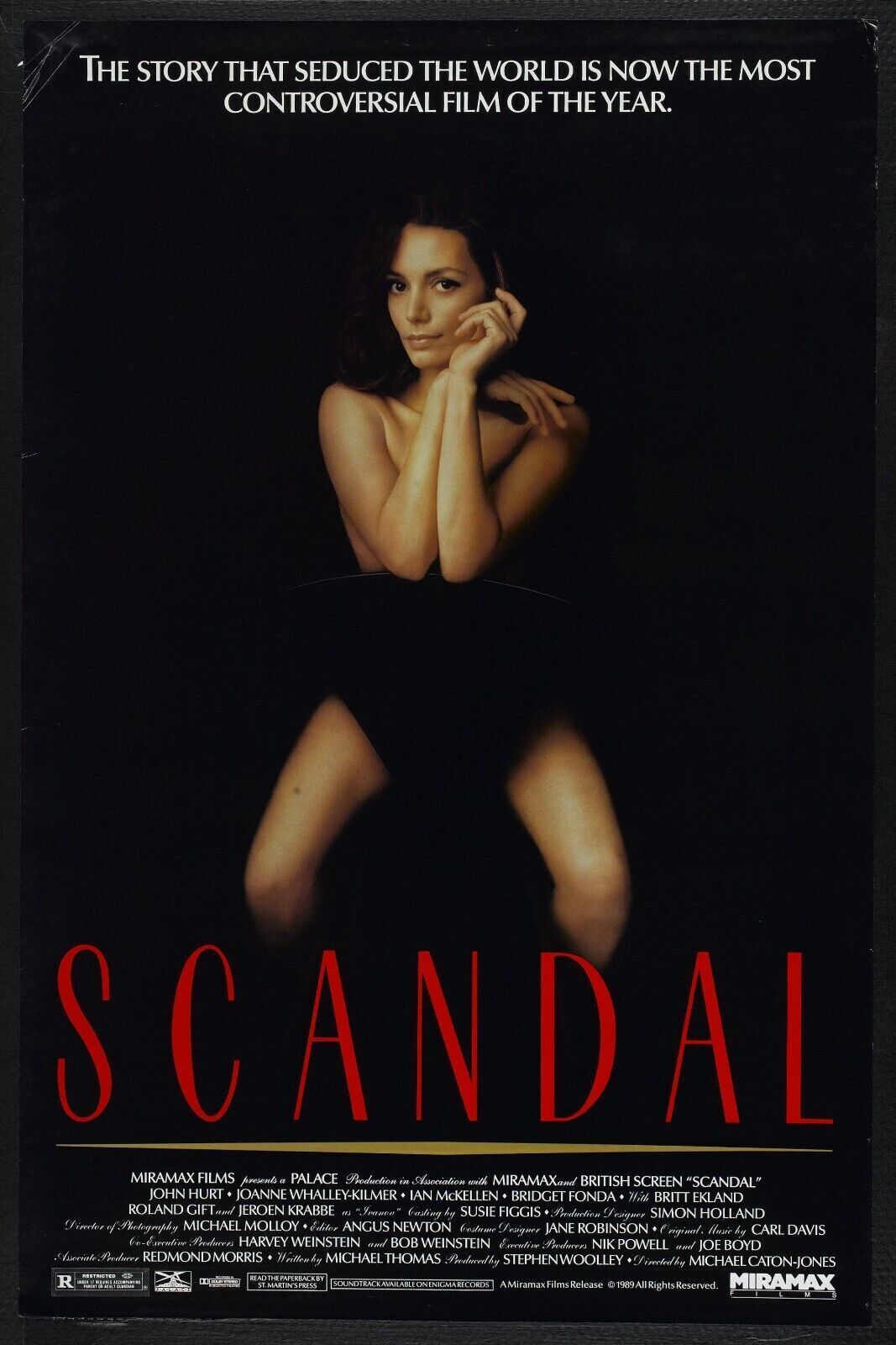 SCANDAL, JOANNE WHALLEY, JOHN HURT, 1989, repro affiche cinéma, HQ