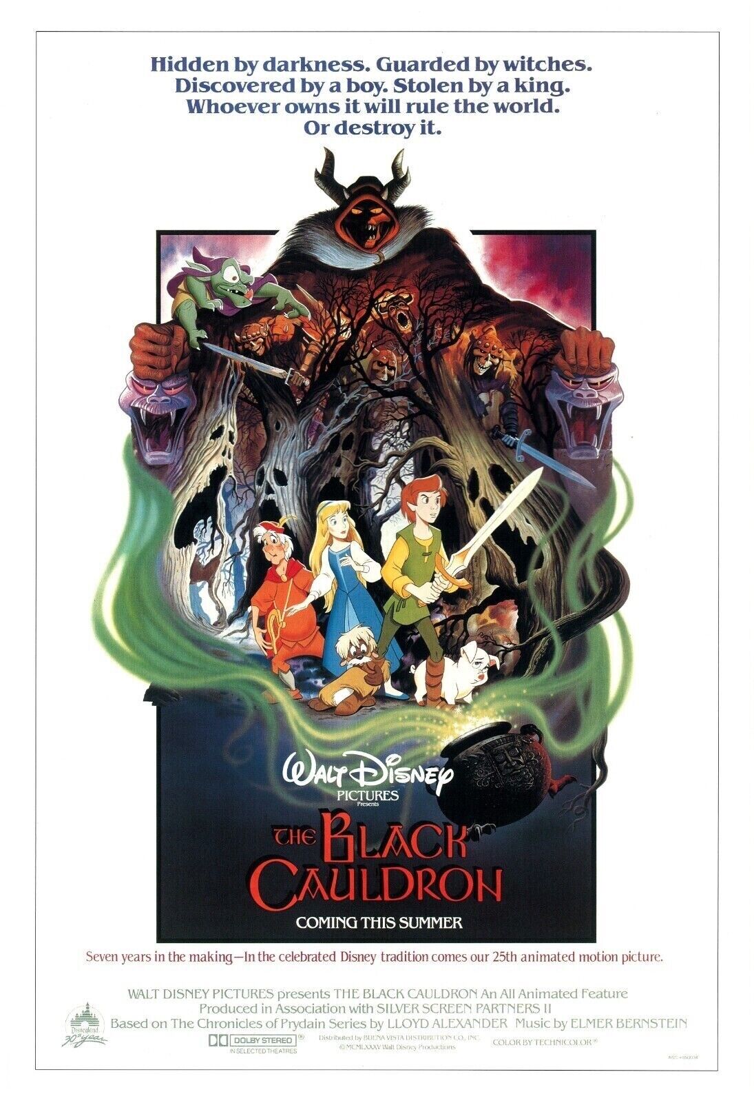 TARAM ET LE CHAUDRON MAGIQUE, 1985, WALT DISNEY, REPRO AFFICHE CINEMA, HQ