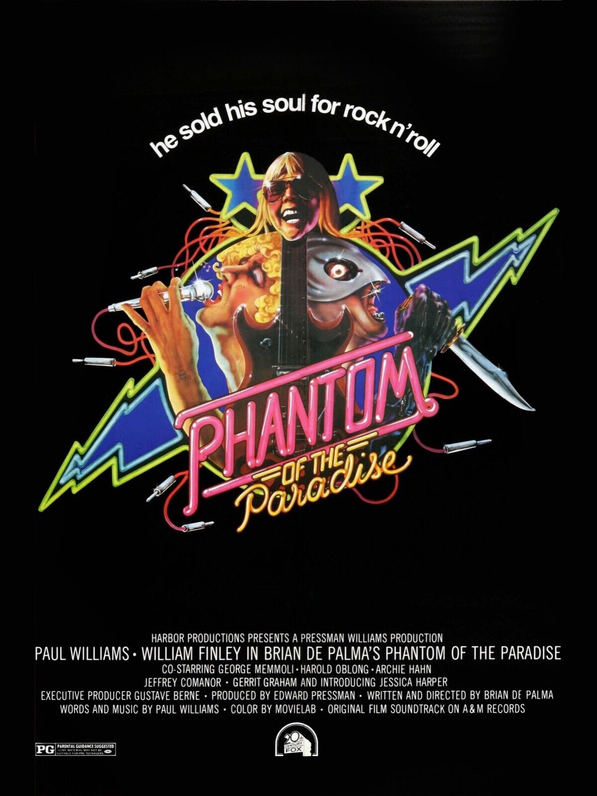 PHANTOM OF THE PARADISE, WILLIAM FINLEY, 1974, Repro affiche cinéma, VINTAGE HQ