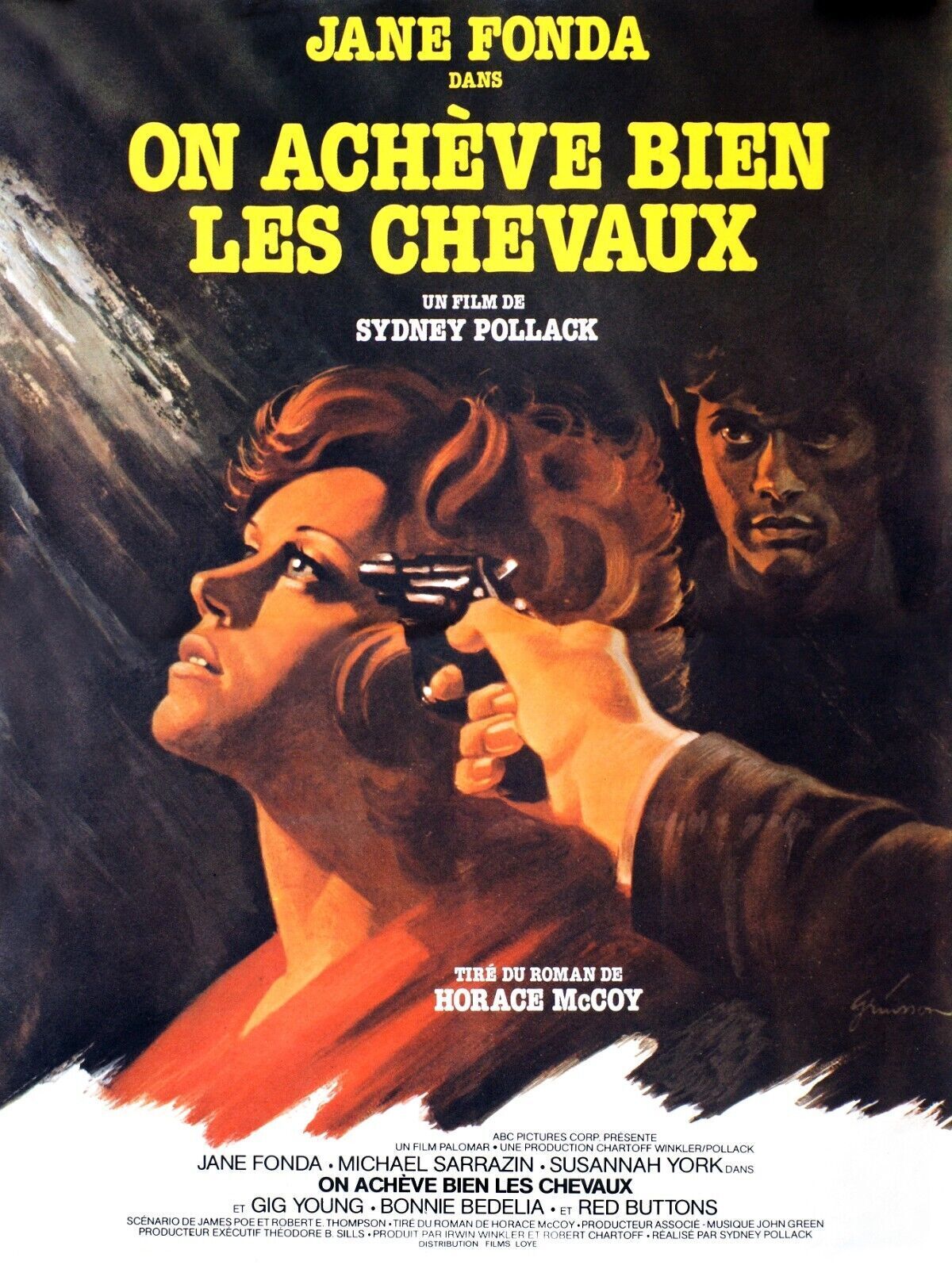 THEY FINISH HORSES, SYDNEY POLLACK, 1969, REPRO VINTAGE HQ CINEMA POSTER