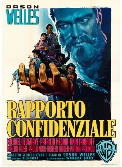 SECRET DOSSIER, ORSON WELLES, 1955 REPRO CINEMA HQ POSTER