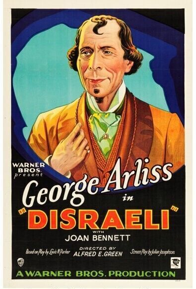 DISRAELI, GEORGE ARLISS, 1929, REPRO MOVIE POSTER, VINTAGE, HQ