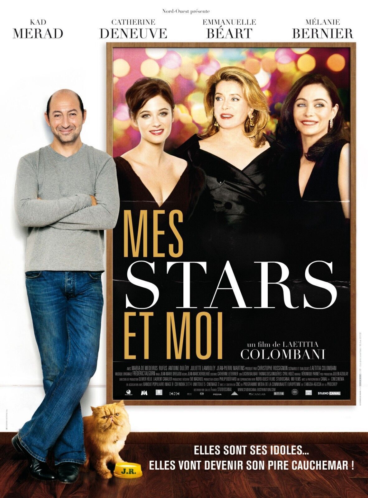 MY STARS AND I, CATHERINE DENEUVE, 2008, Reproduction cinema poster, VINTAGE HQ