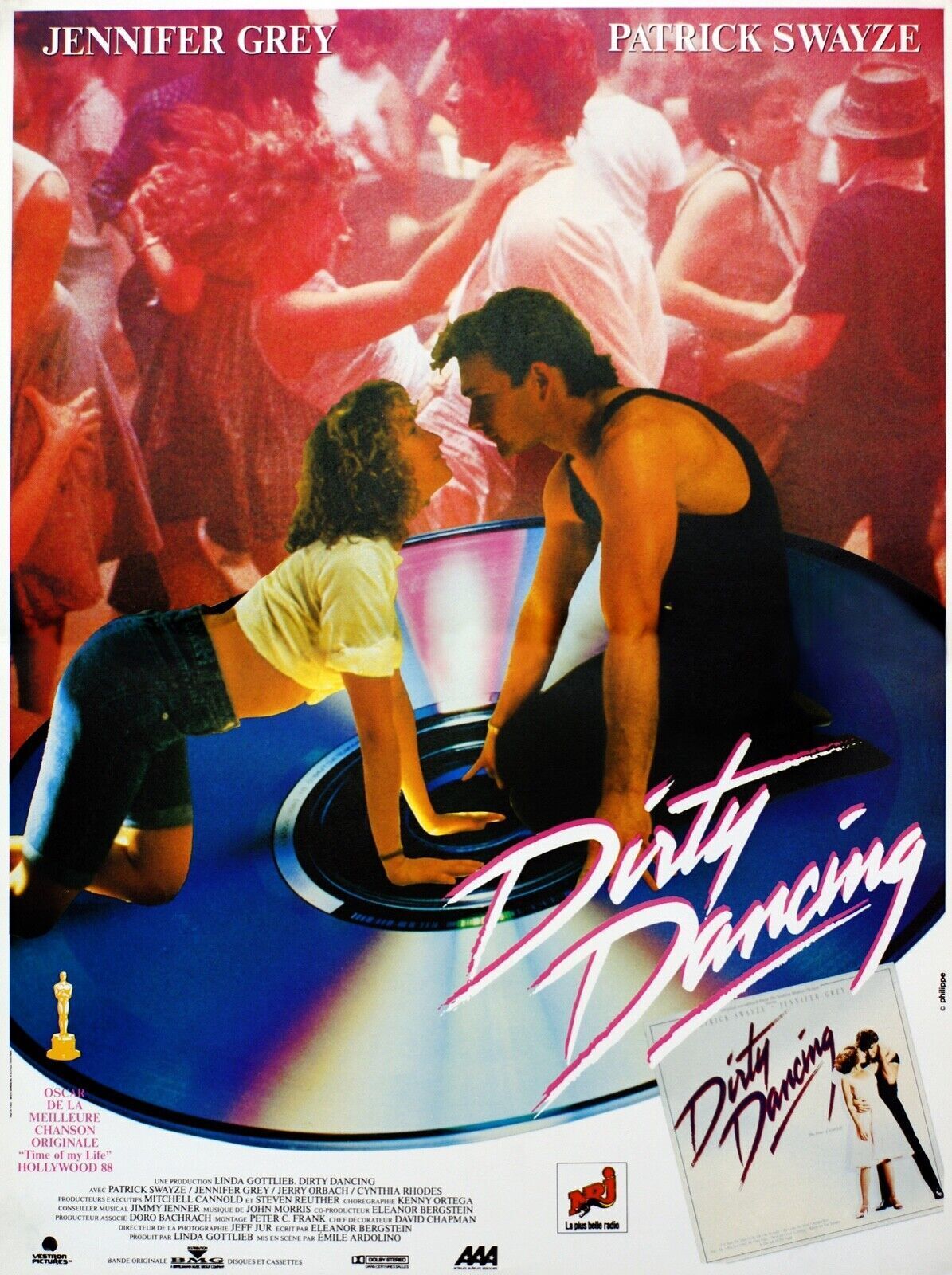 DIRTY DANCING, PATRICK SWAYZE, 1987, REPRODUCCIÓN DE CARTEL DE PELÍCULA, VINTAGE, ALTA CALIDAD