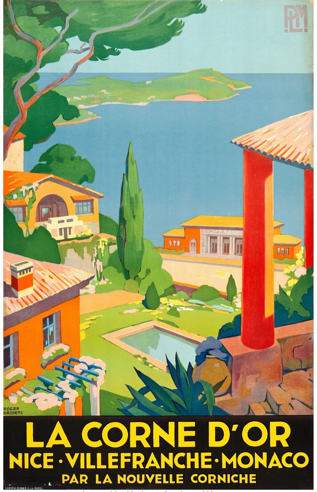 LA CORNE D'OR, NICE, VILEFRANCHE, MONACO TRAVEL POSTER HQ