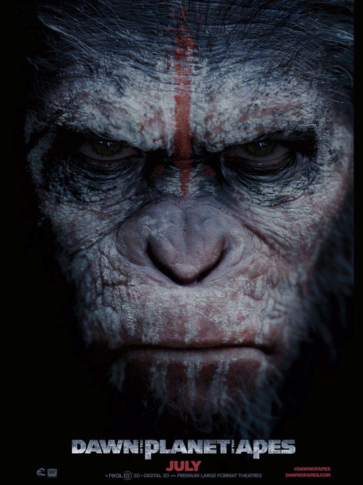 DAWN OF THE PLANET OF THE APES, ANDY SERKIS, 2014, REPRO MOVIE POSTER, VINTAGE, HQ,