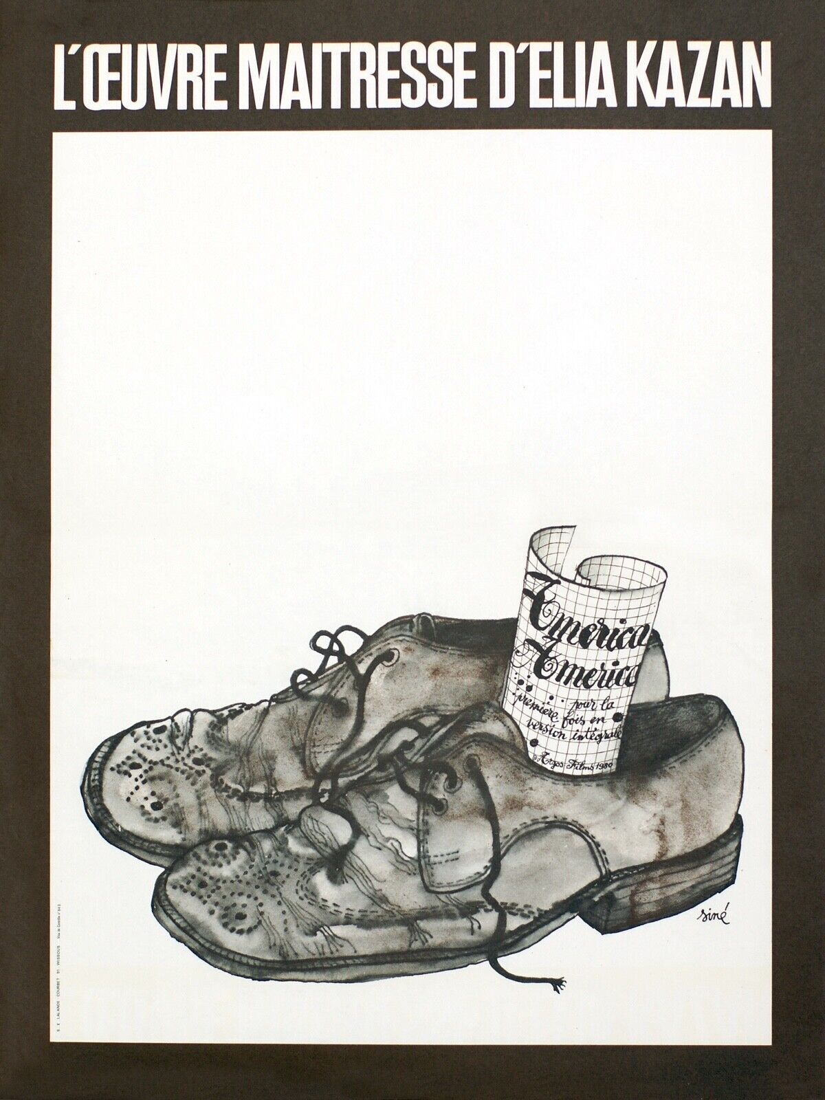 L'OEUVRE MAITRESSE D' ELIA KAZAN, AMERICA, AMERICA,  Repro Affiche Cinéma, VINTAGE, HQ
