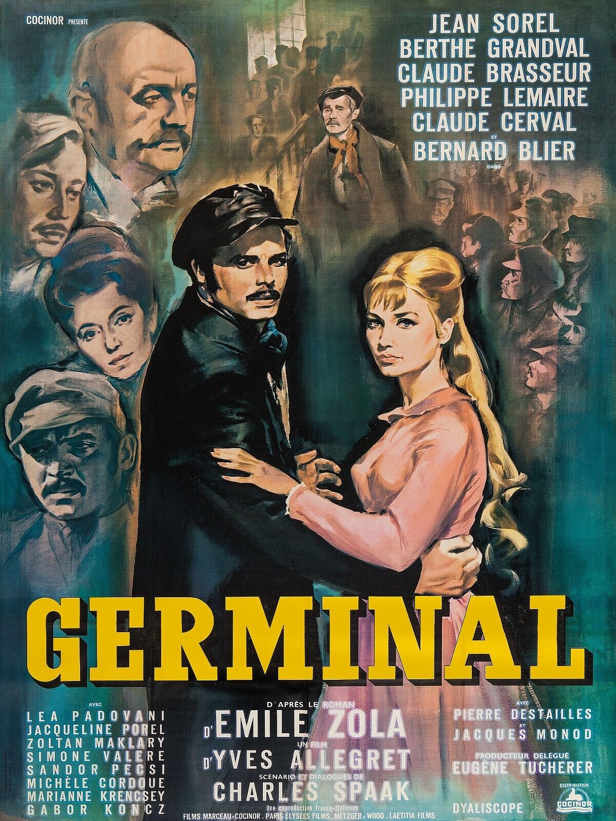 GERMINAL, JEAN SULLY MORGAN, 1963, REPRO MOVIE POSTER, VINTAGE, HQ.