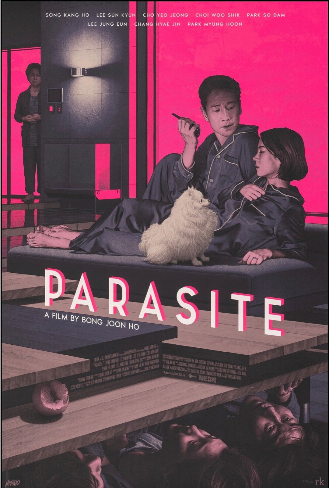 PARASITE, BONG JOON HO, LEE SUN GYUN, 2019, REPRO AFFICHE CINEMA VINTAGE, HQ
