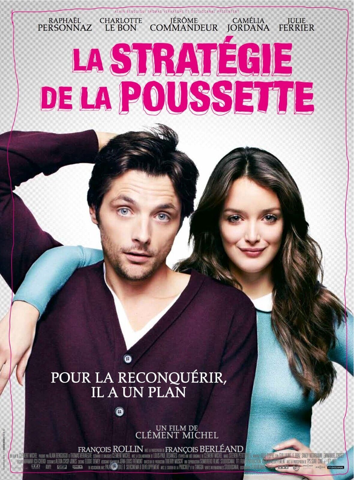 LA STRATÉGIE DE LA POUSSETTE, RAPHAËL PERSONNAZ, 2012, Repro affiche cinema, VINTAGE HQ