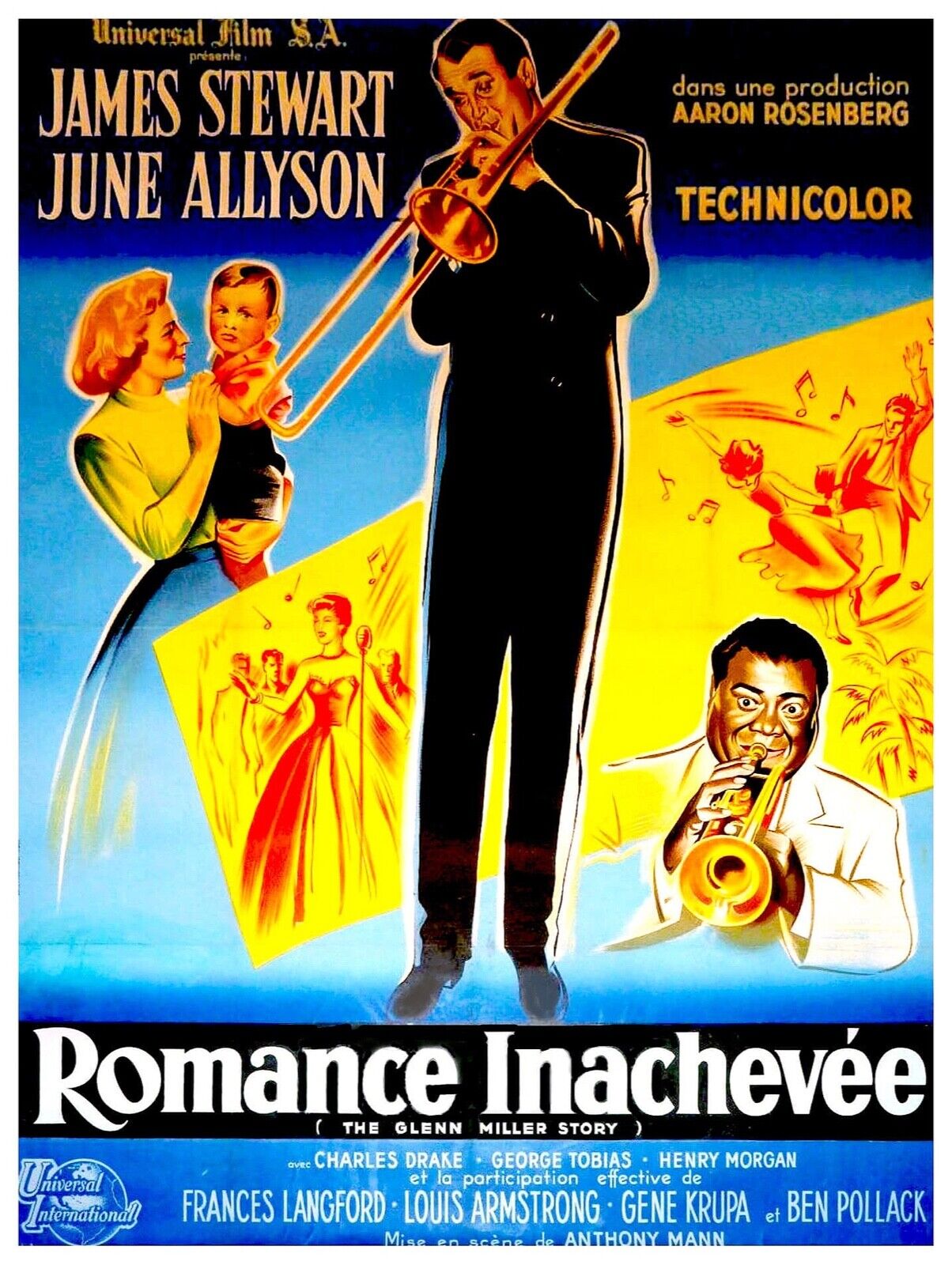 ROMANCE INACABADO, JAMES STEWART, REPRODUCCIÓN DE CARTEL DE CINE VINTAGE DE ALTA CALIDAD