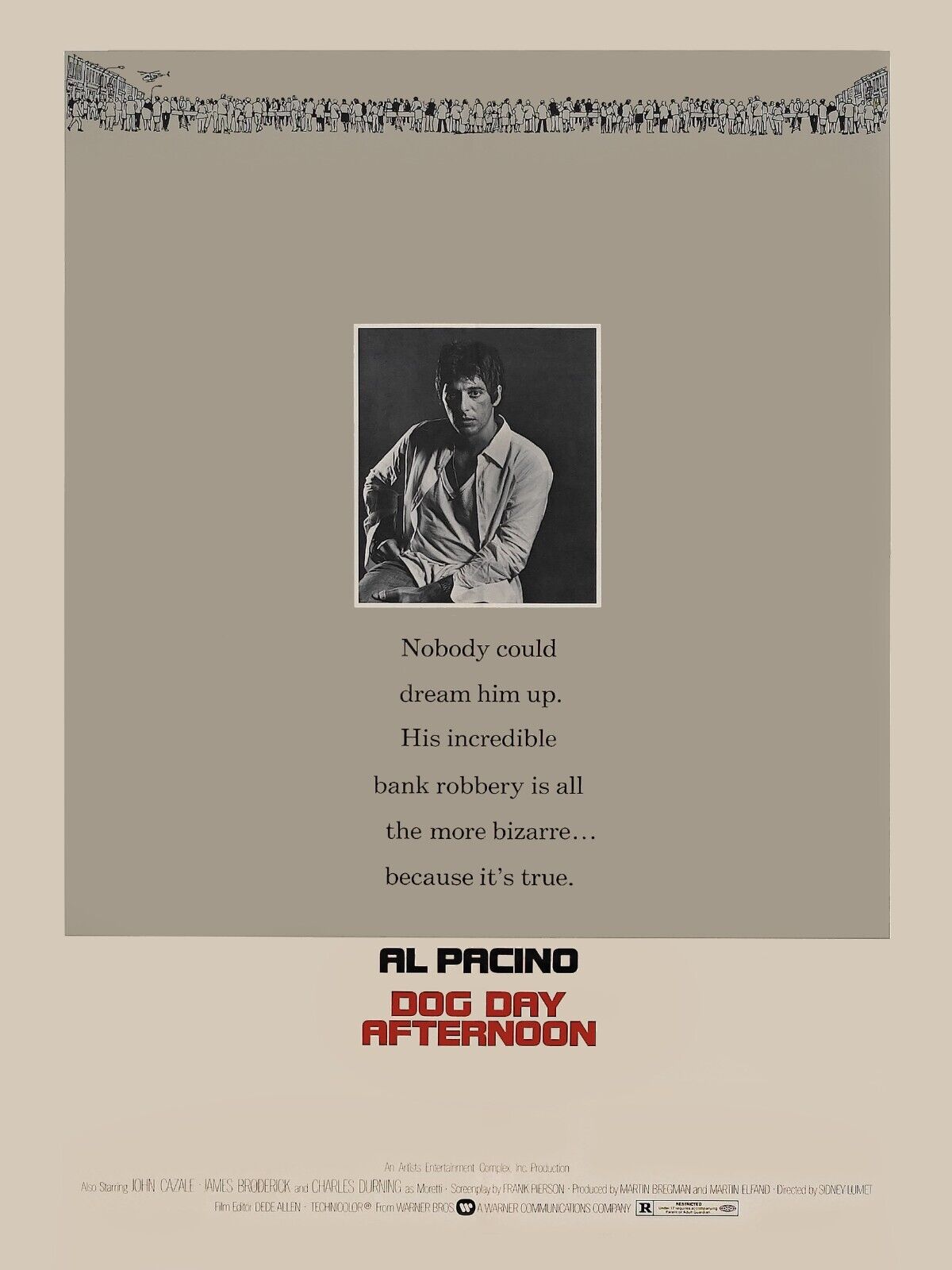 DOG DAY AFTERNOON, AL PACINO, 1975, REPRO MOVIE POSTER, VINTAGE, HQ