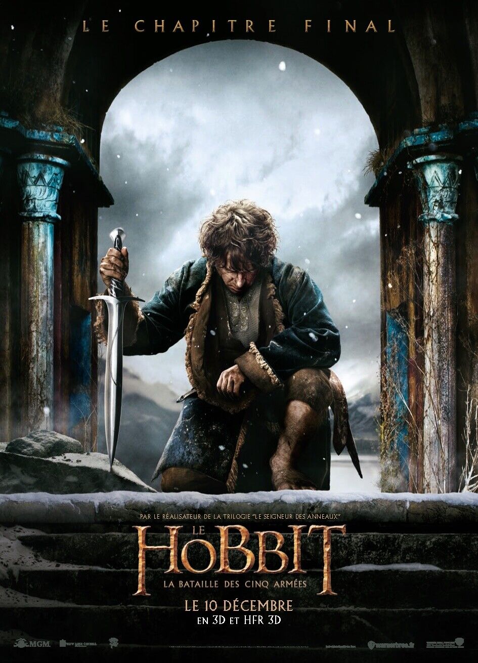 HOBBIT 3 PETER JACKSON AFFICHE CINEMA VINTAGE HQ