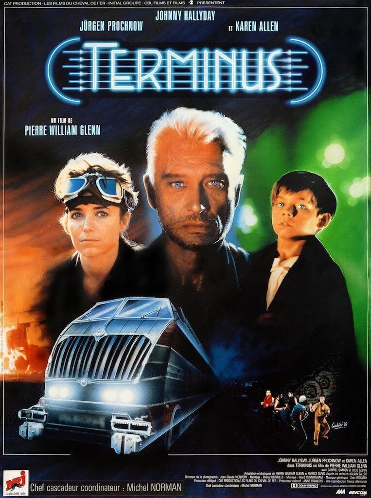 TERMINUS, JOHNNY HALLYDAY, 1987, REPRO THEATRICAL POSTER, HQ