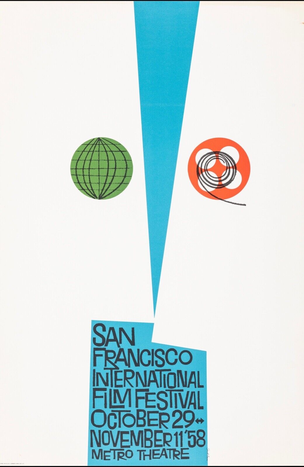 SAN-FRANCISCO, REPRO AFFICHE FESTIVAL CINEMA VINTAGE, HQ