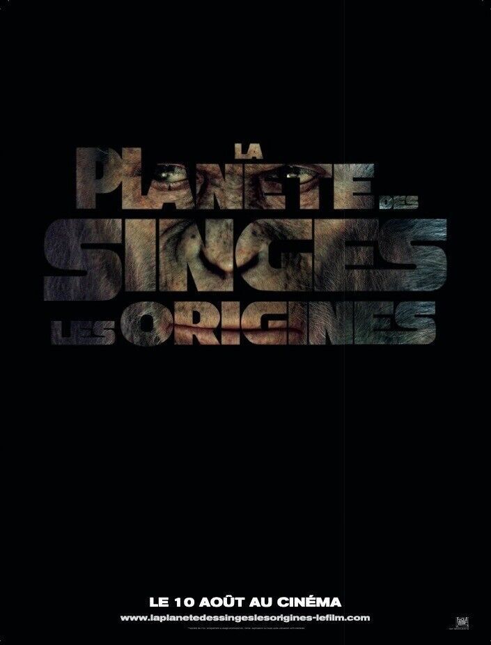 LA PLANÈTE DES SINGES, CHARLTON HESTON, 1968, REPRO AFFICHE CINEMA VINTAGE HQ