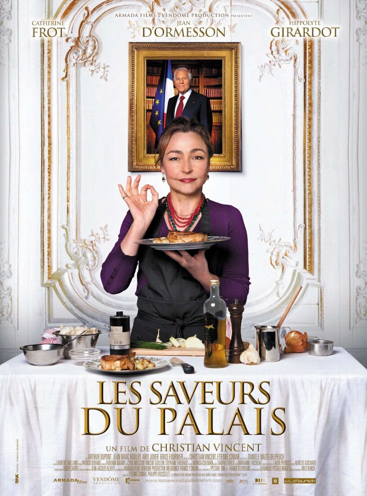 LOS SABORES DEL PALACIO, CATHERINE FROT, 2012, Reproducción de póster de cine, VINTAGE, HQ