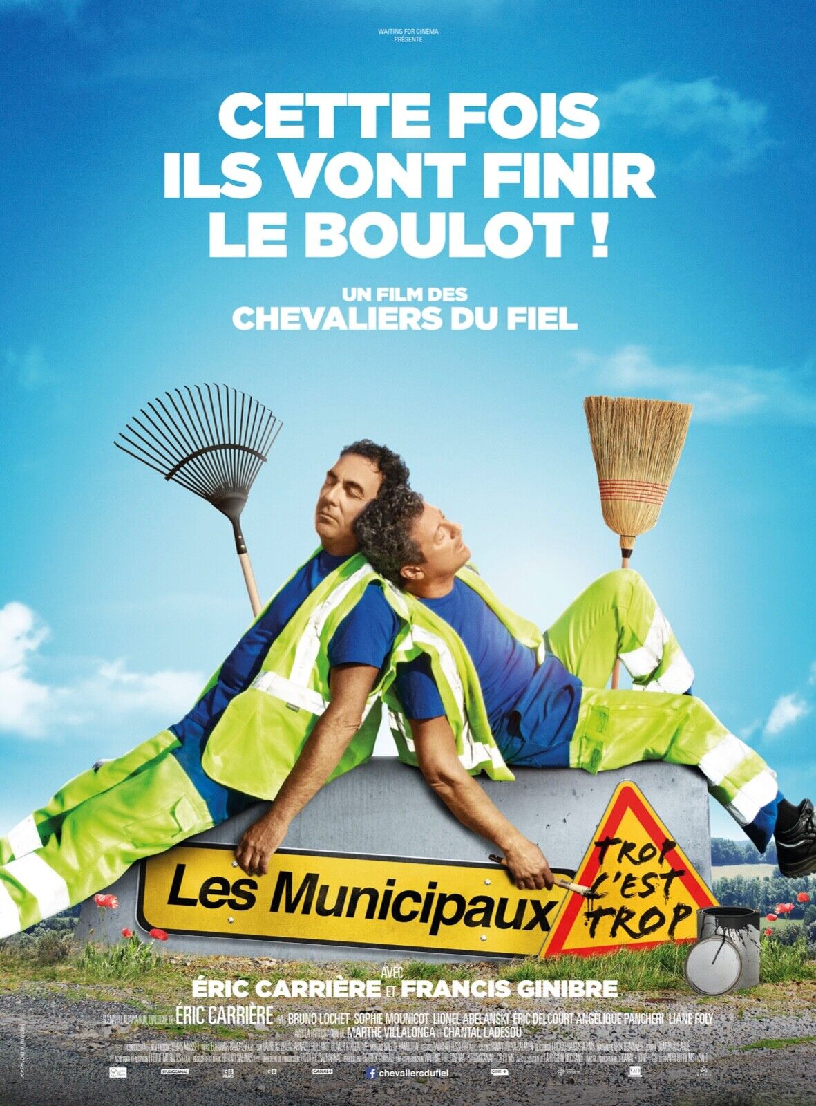 LES MUNICIPAUX, LES CHEVALIERS DU FIEL, 2018,  REPRO AFFICHE CINEMA VINTAGE, HQ