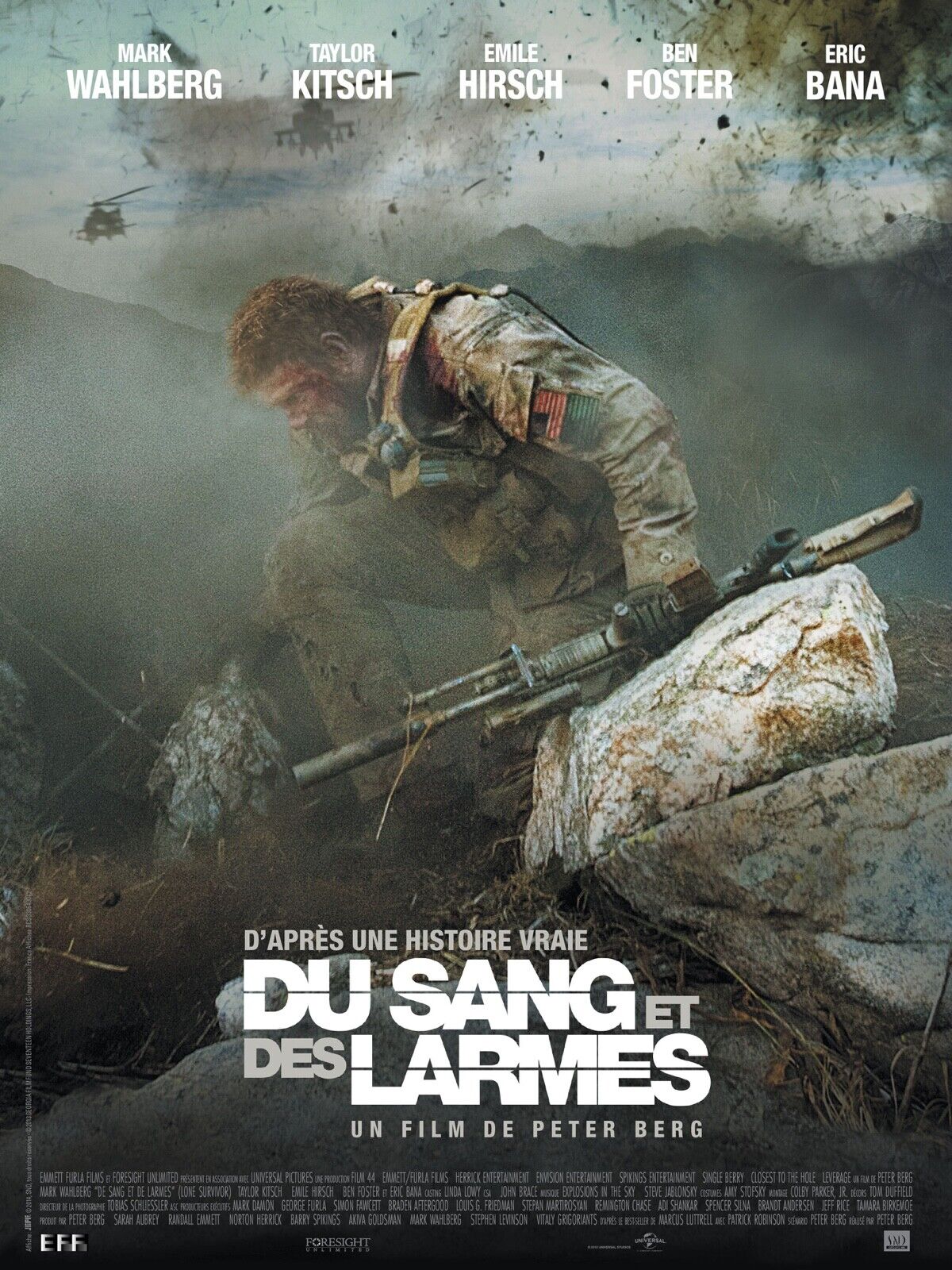 DU SANG ET DES LARMES, MARK WAHLBERG, 2013, REPRO MOVIE POSTER, VINTAGE, HQ