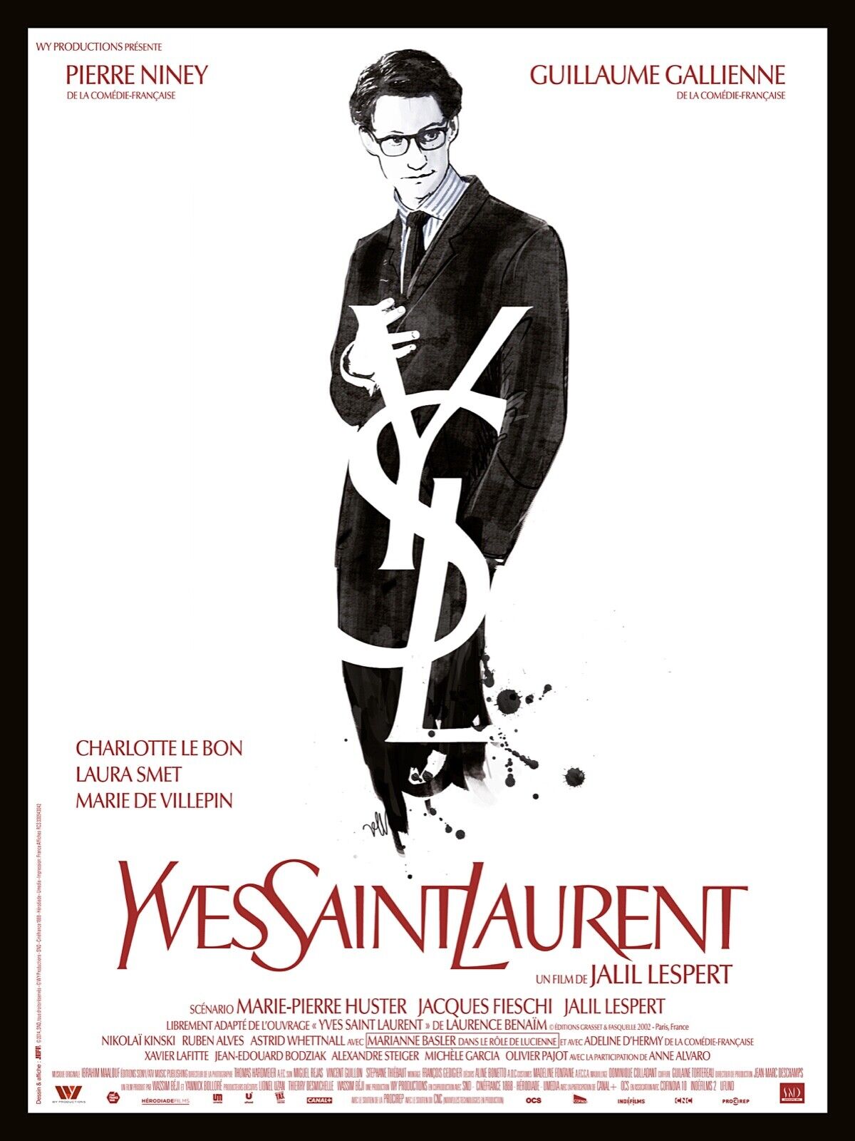 YVES SAINT-LAURENT, JALIL LESPERT2014, Mode Paris Repro Affiche Vintage HQ