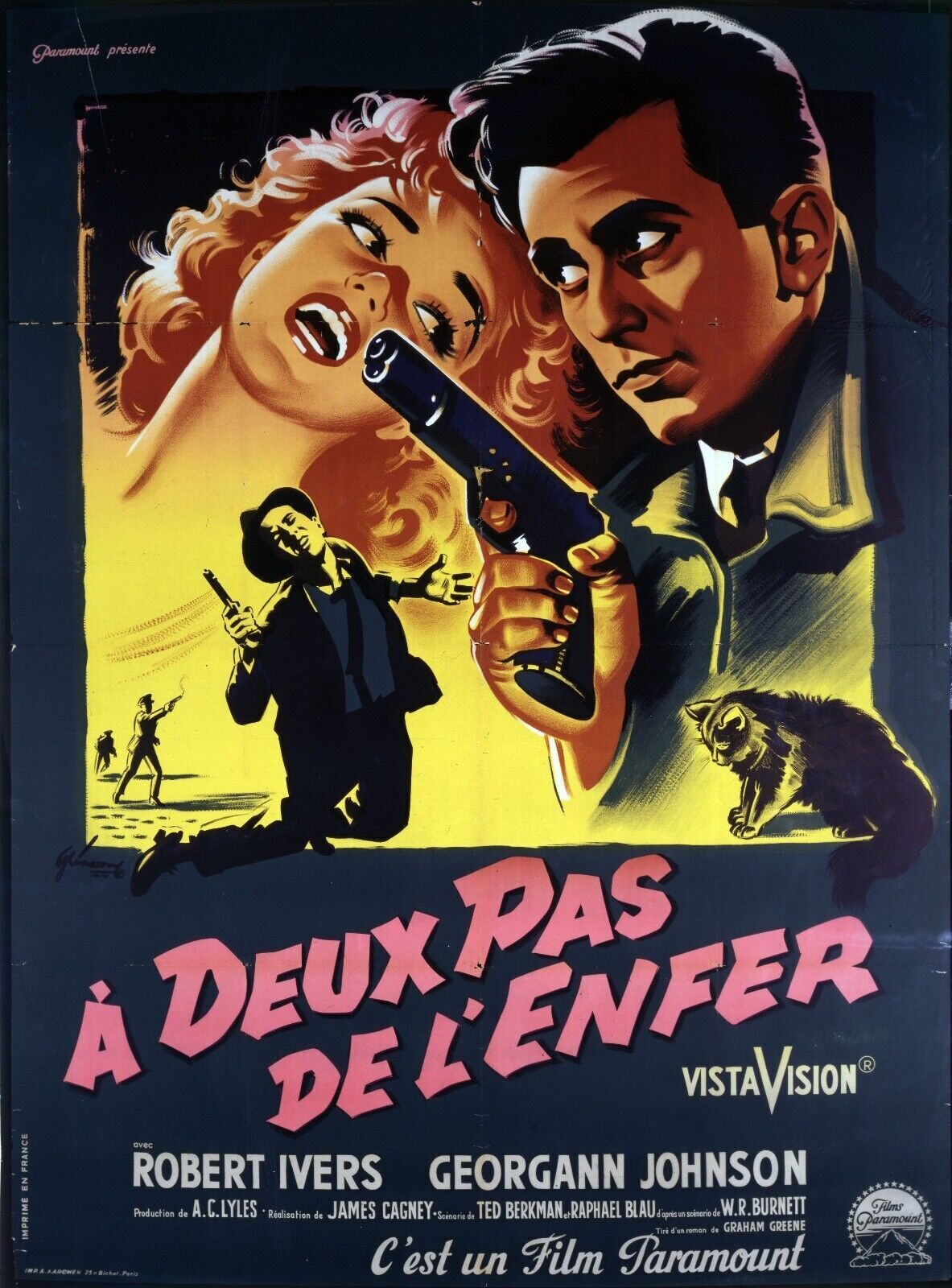 A STONE'S THROW FROM HELL, ROBERT IVERS, 1957, REPRO MOVIE POSTER, VINTAGE, HQ
