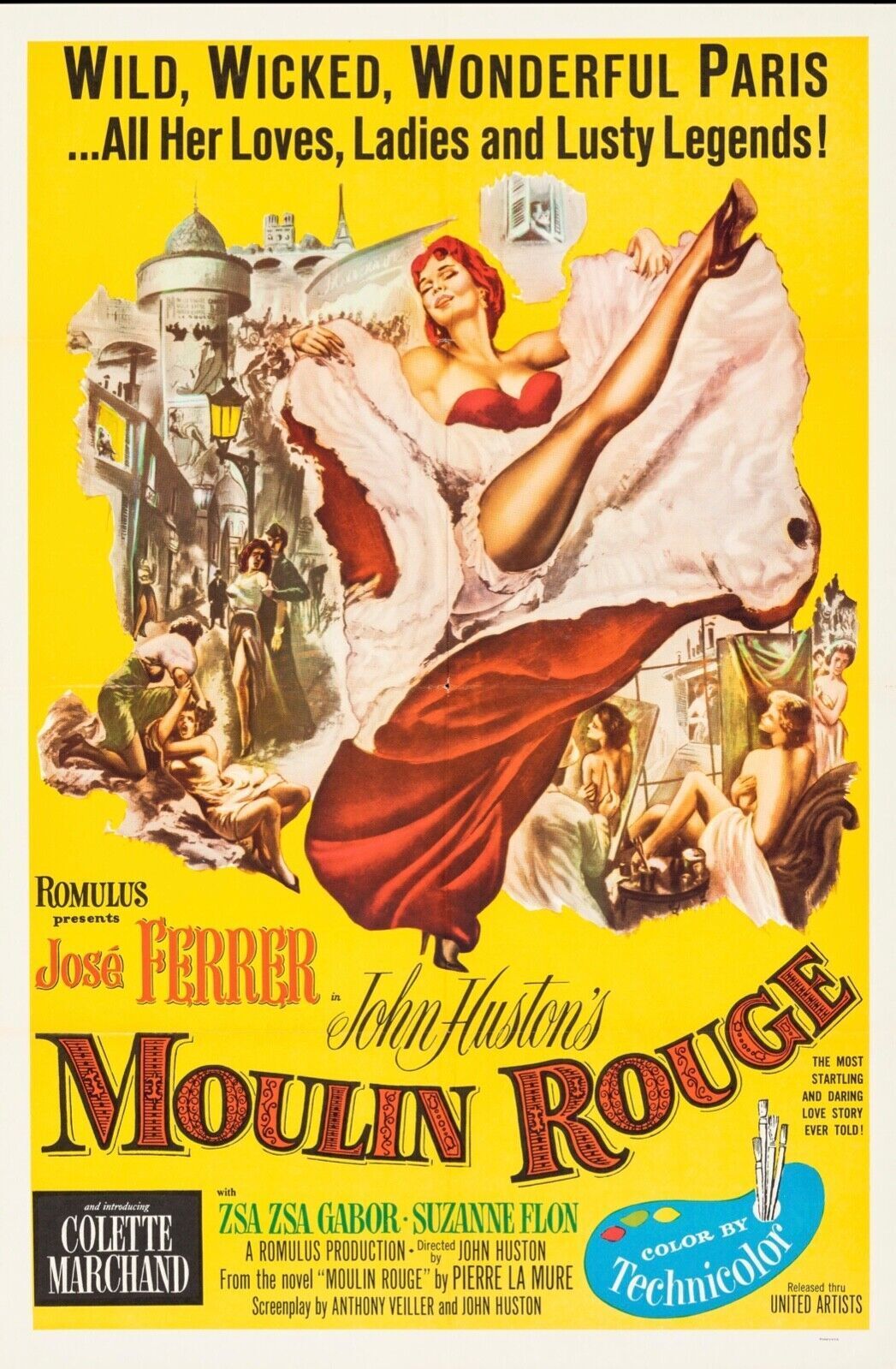 MOULIN ROUGE, JOSE FERRER, 1952, REPRO AFFICHE CINEMA VINTAGE HQ
