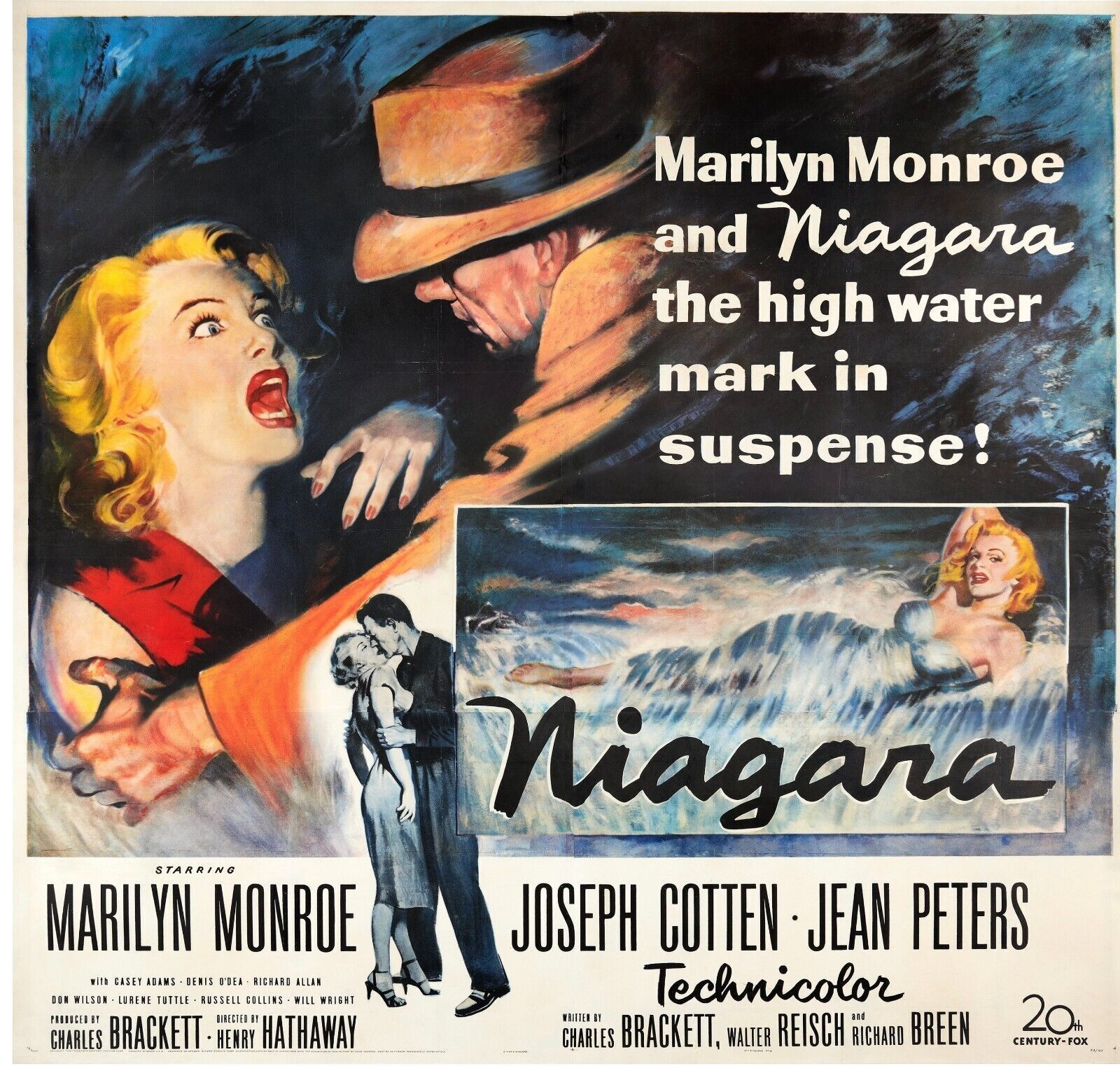 NIAGARA, MARILYN MONROE, HENRY HATHAWAY, 1953, REPRO VINTAGE CINEMA POSTER, HQ