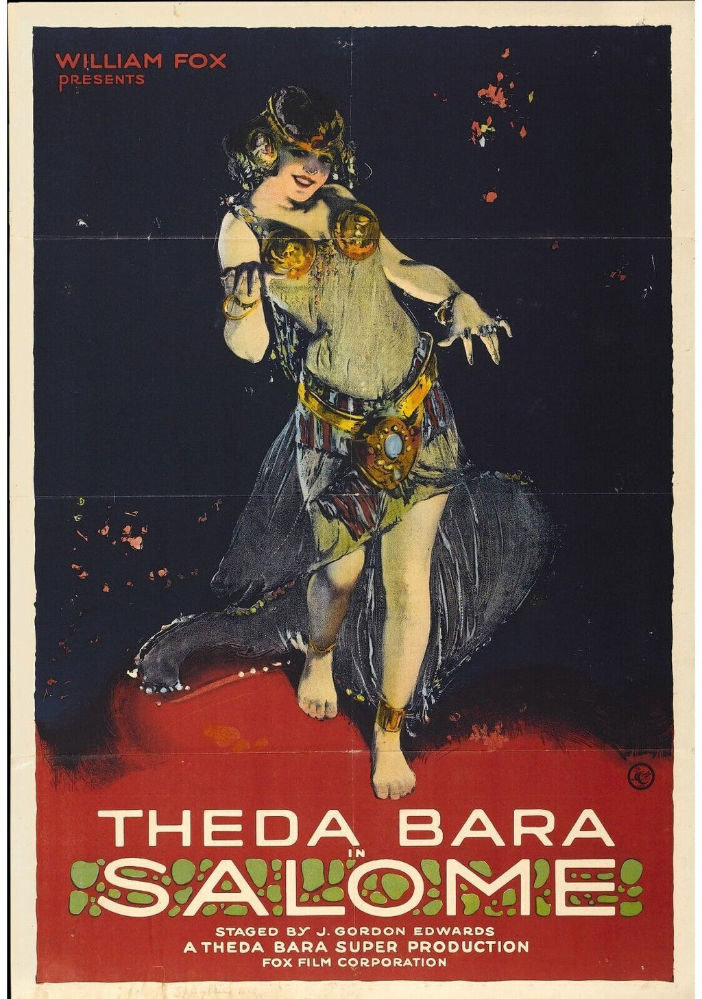SALOME, THEDA BARA, 1918, REPRO AFFICHE CINEMA VINTAGE, HQ