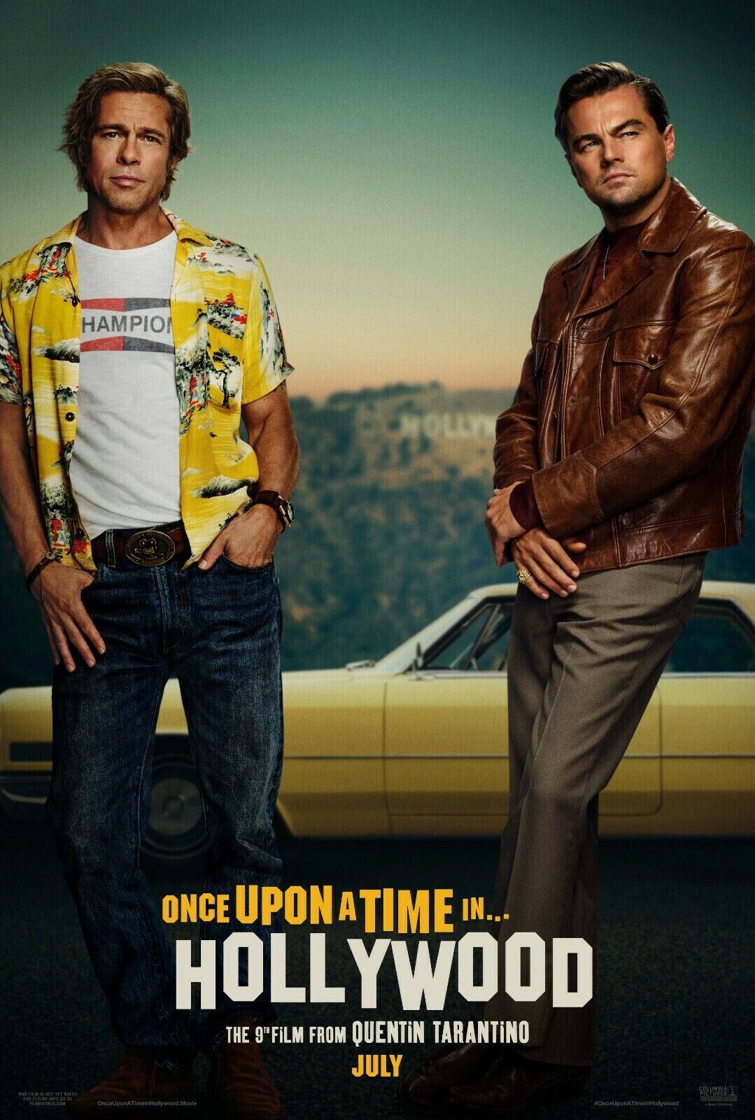 ONCE UPON A TIME HOLLYWOOD, QUENTIN TARANTINO, 2019, VINTAGE CINEMA POSTER, HQ