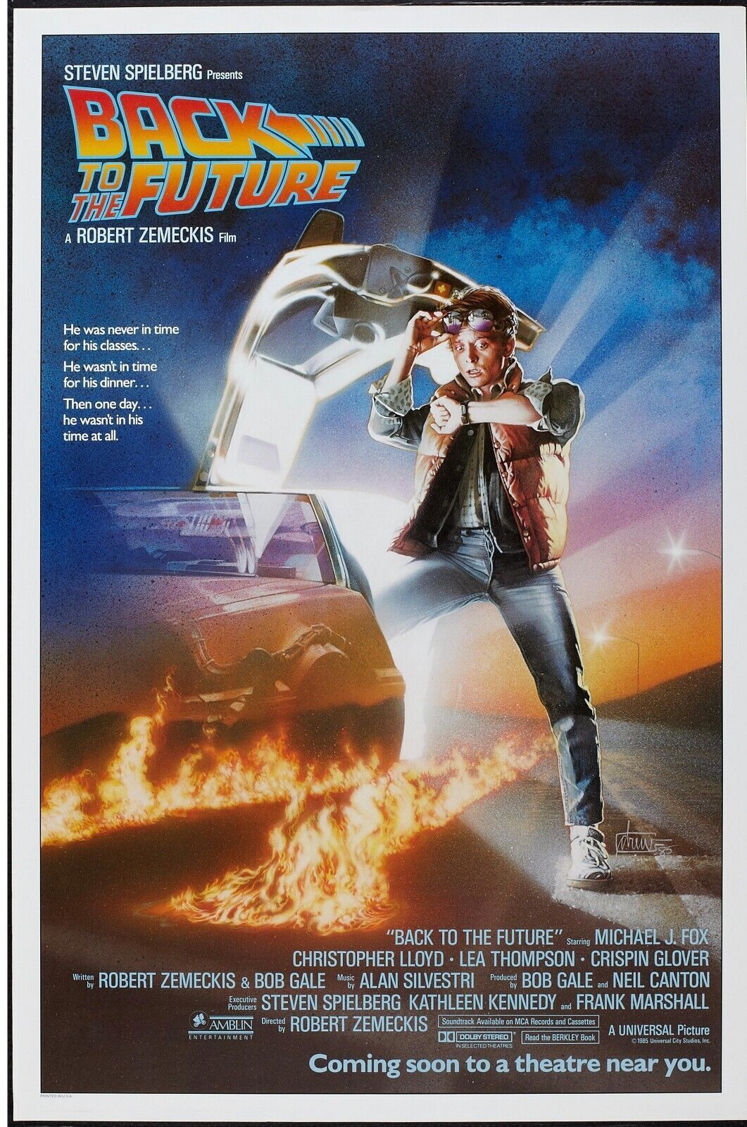 BACK TO THE FUTURE PART II, MICHAEL J. FOX, 1989, REPRO MOVIE POSTER, VINTAGE, HQ