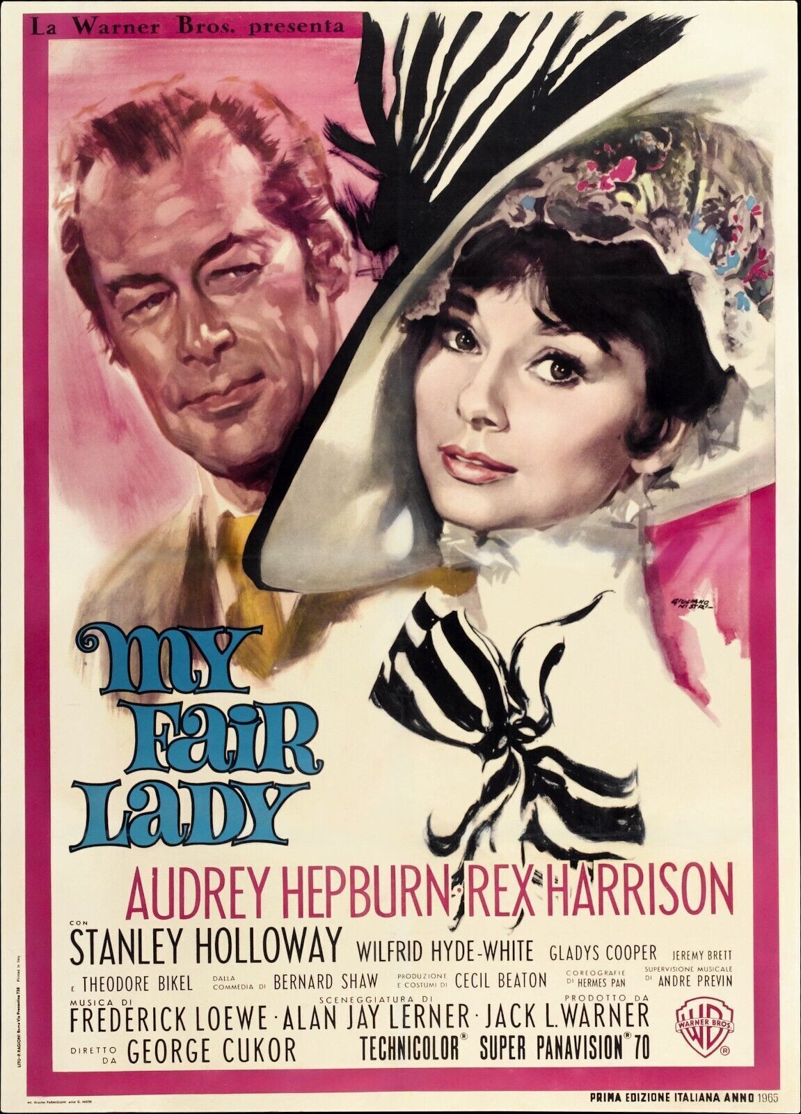 MY FAIR LADY, AUDREY HEPBURN, 1964, Repro affiche cinéma vintage, HQ