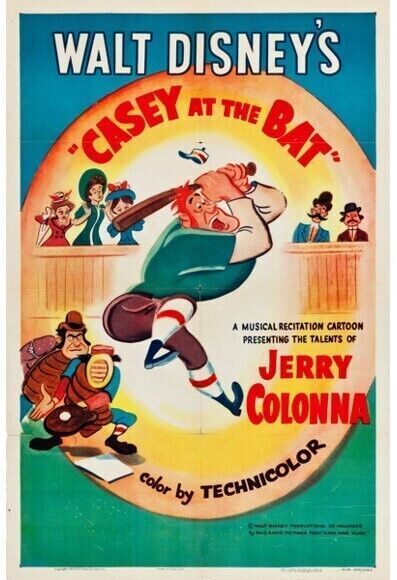 CASEY AT THE BAT, JERRY COLONNA, 1946, REPRO MOVIE POSTER, VINTAGE, HQ